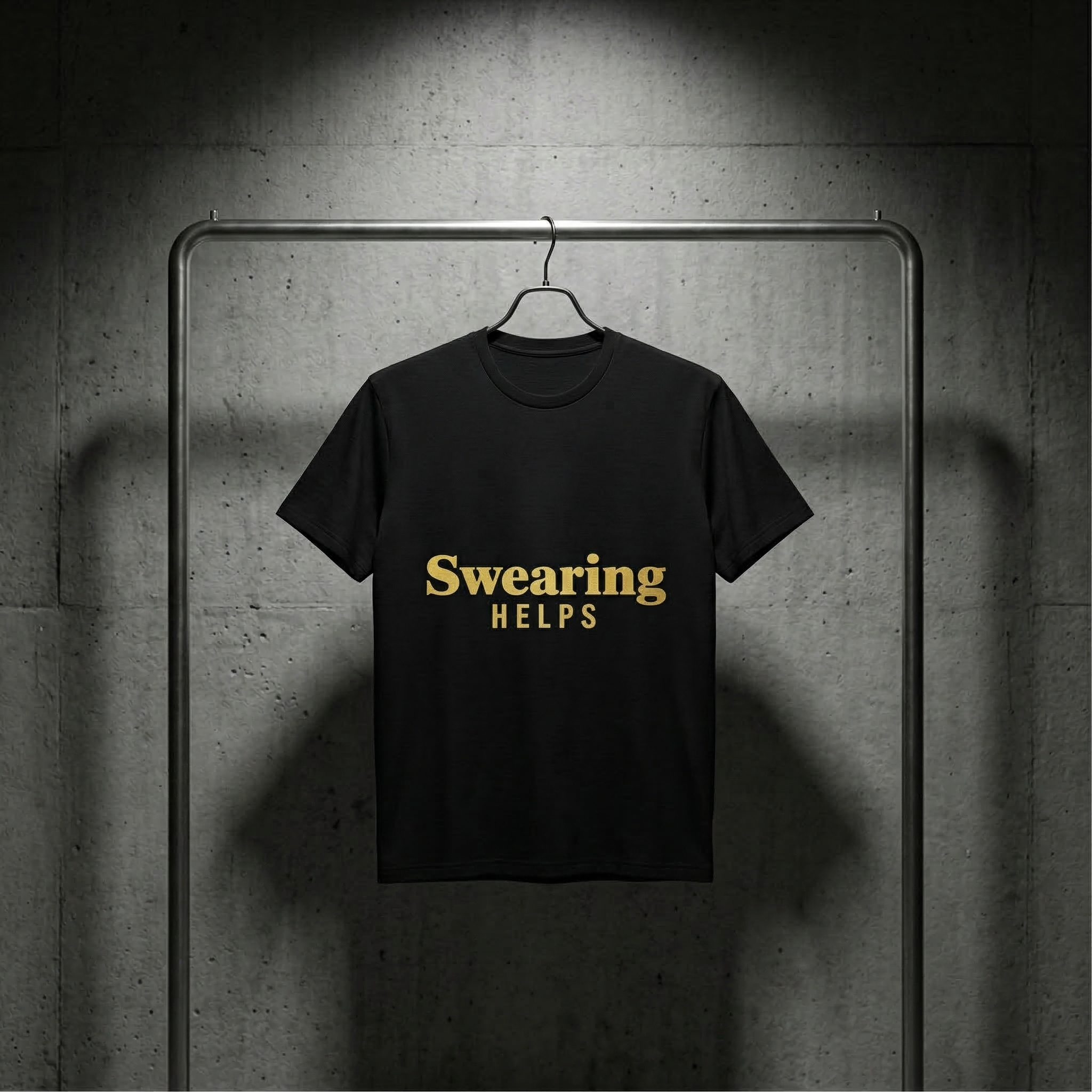 TEECURENT Swearing Helps T Shirt Funny Sassy Statement Graphic Tee For Men Women Casual Wear WOMEN