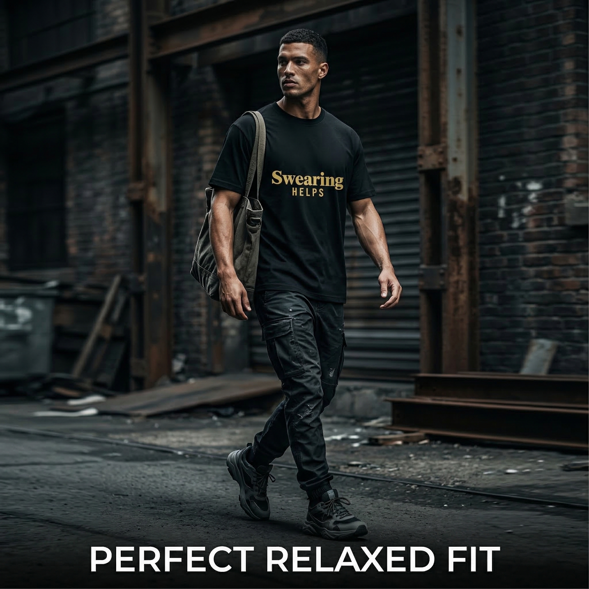 TEECURENT Swearing Helps T Shirt Funny Sassy Statement Graphic Tee For Men Women Casual Wear WOMEN