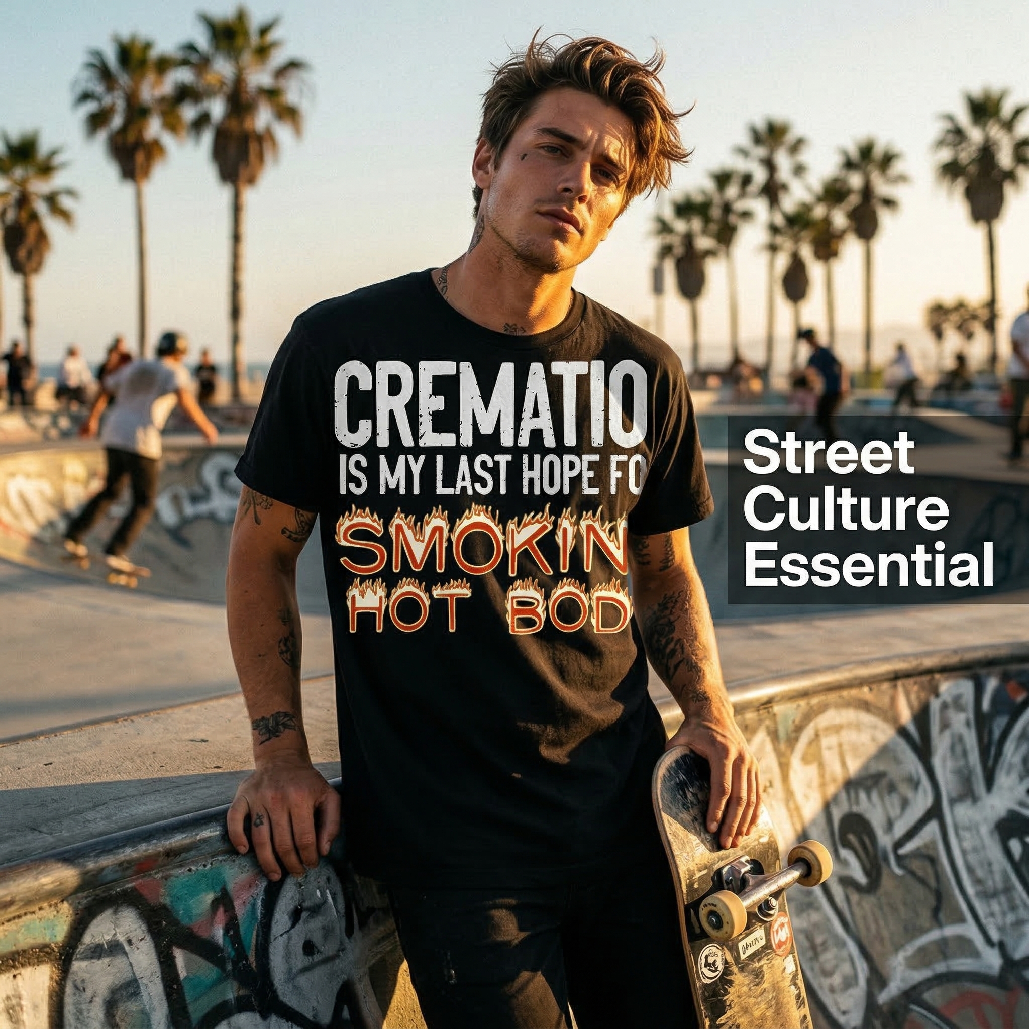 TEECURENT Cremation Is My Last Hope For A Smoking Hot Body Pure Cotton Short Sleeve T Shirt - HOT