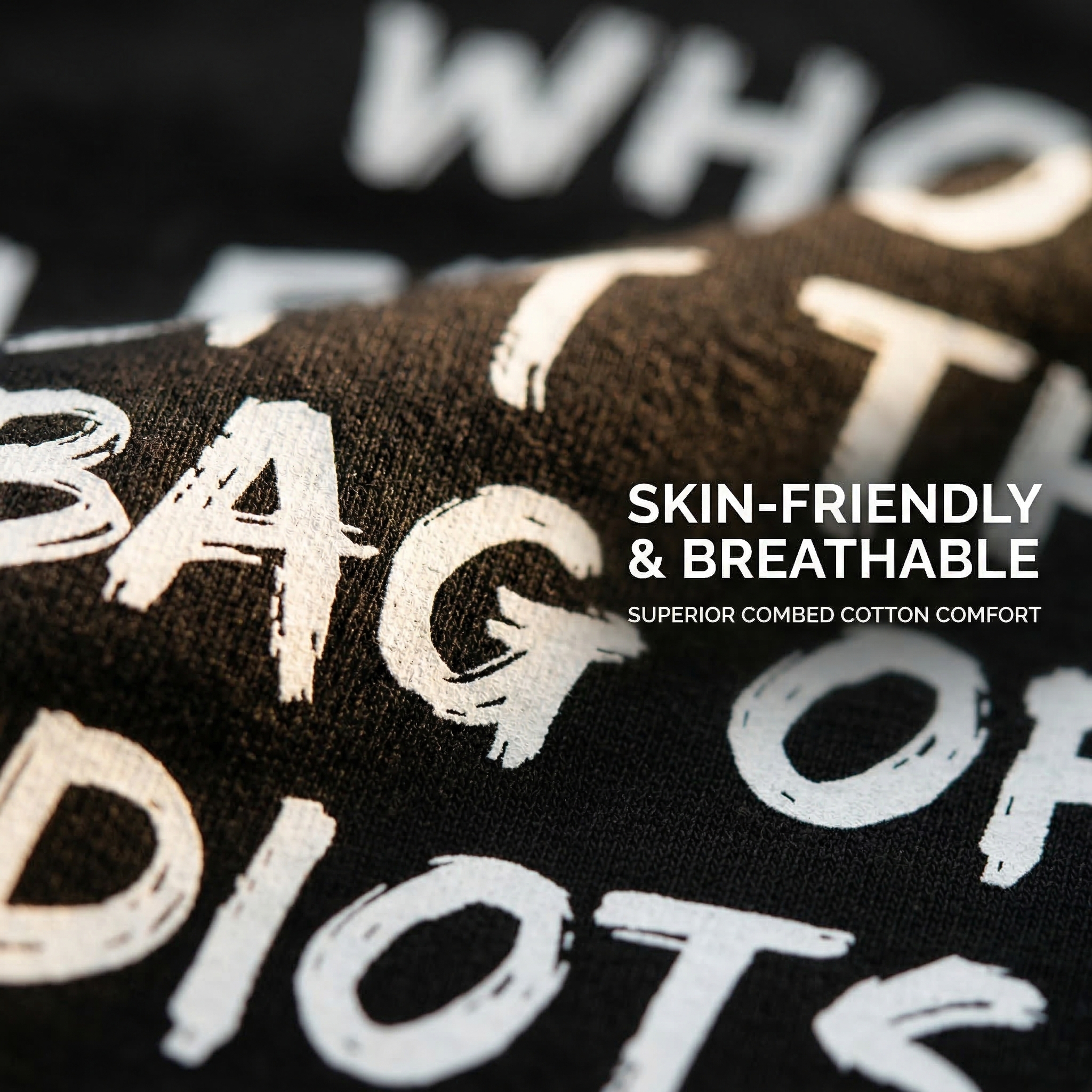 TEECURENT Who Left The Bag Of Idiots Open Pure Cotton Short Sleeve T Shirt