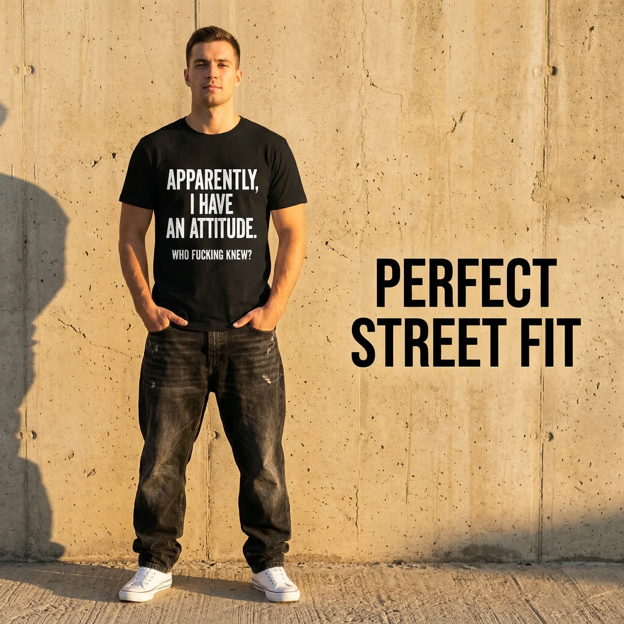 TEECURENT Apparently I Have An Attitude Who Fucking Knew Pure Cotton Short Sleeve T Shirt