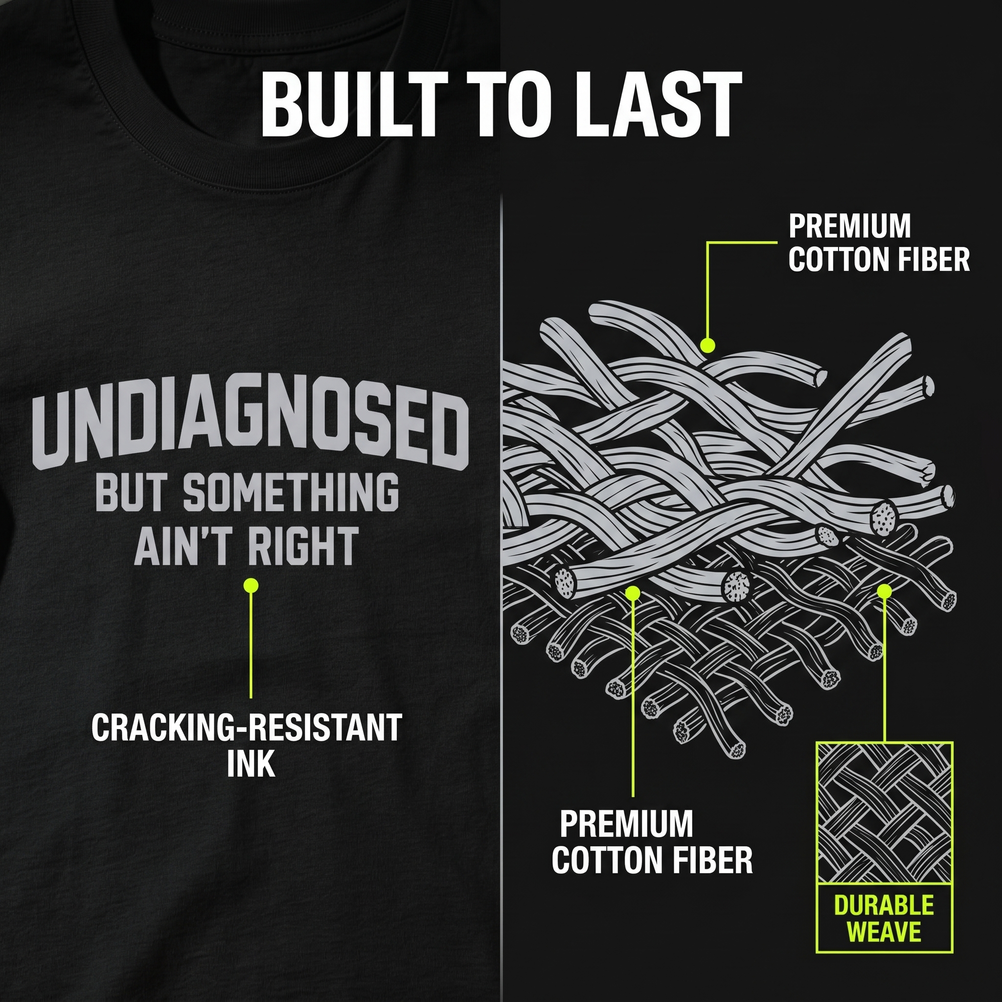 Undiagnosed But Something Ain't Right Funny Graphic T-Shirt