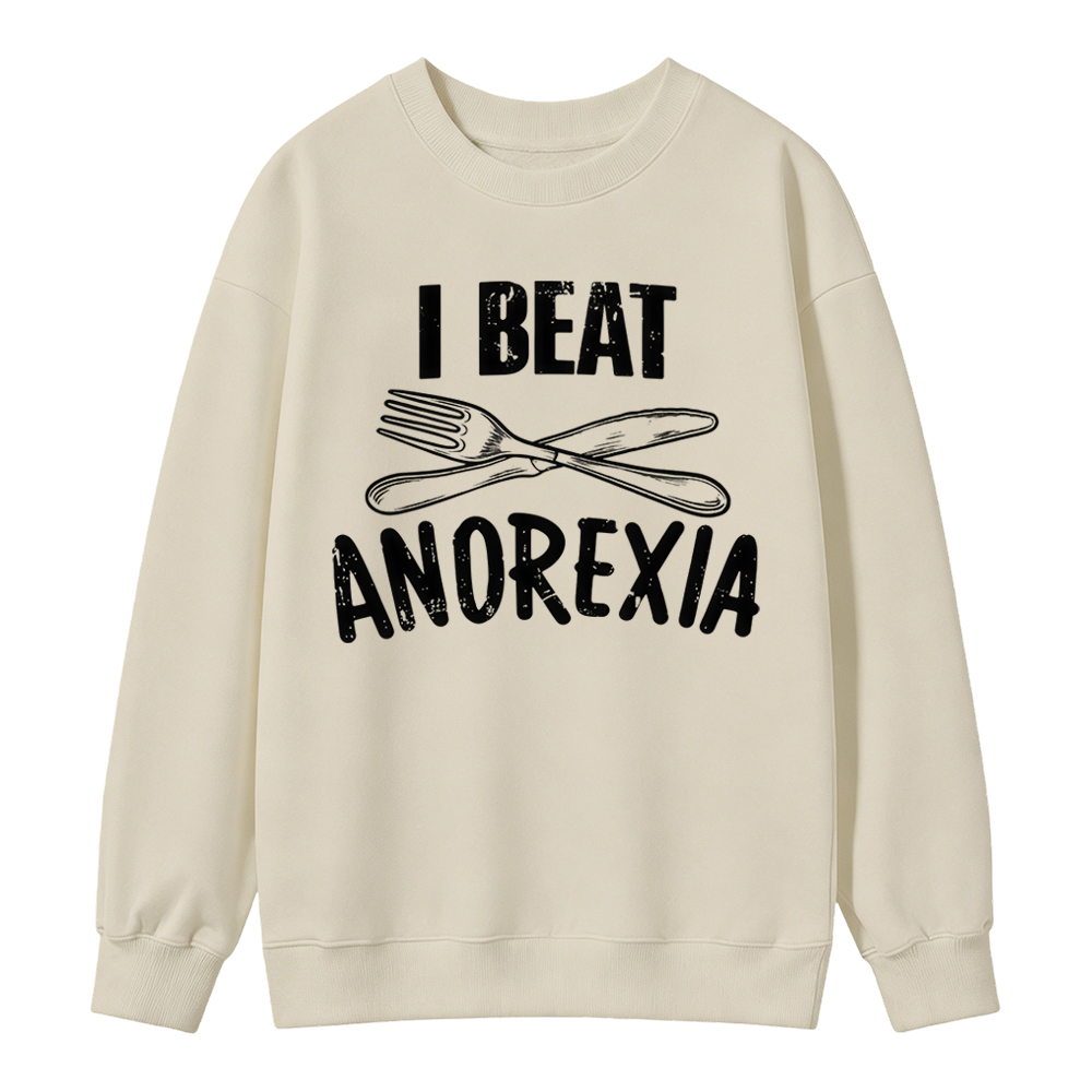[Copy]“Life is Soup and I Am a Fork" Funny Graphic  Washed Sweatshirt
