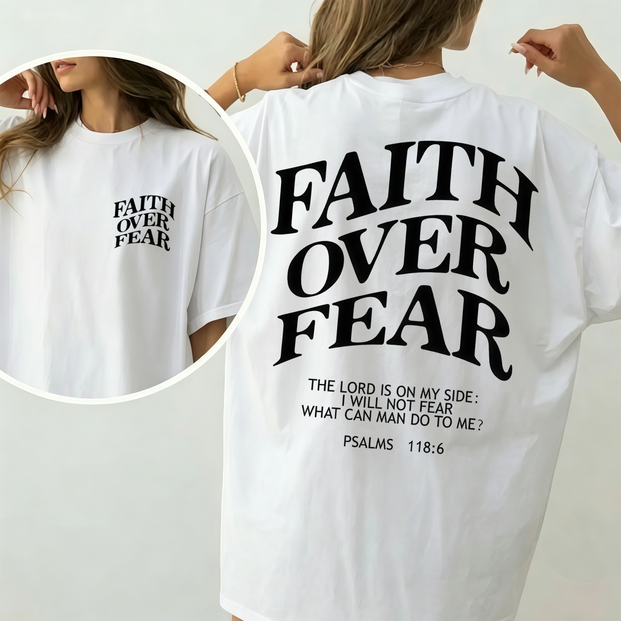 "Faith Over Fear" Bible Verse T-Shirt