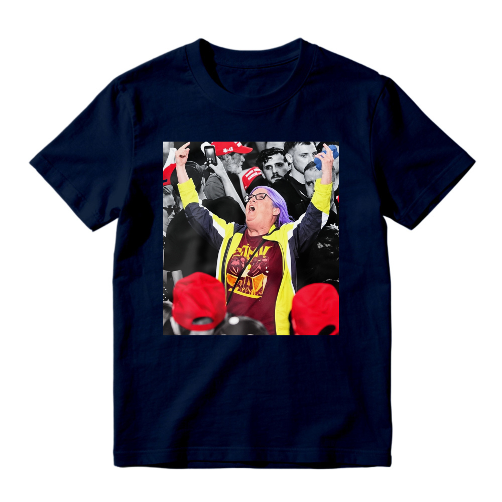 Energetic Crowd Cheering Scene Graphic T-Shirt Unisex Casual Statement Tee