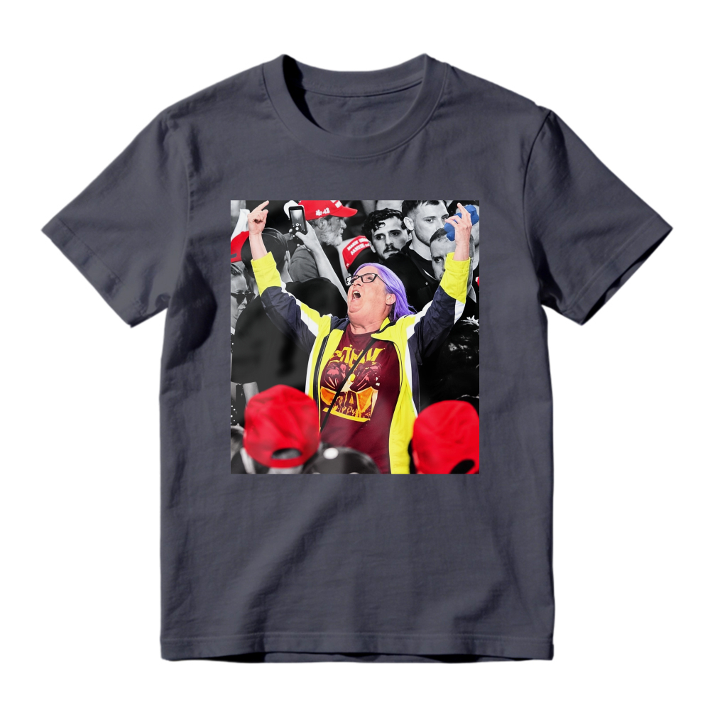 Energetic Crowd Cheering Scene Graphic T-Shirt Unisex Casual Statement Tee