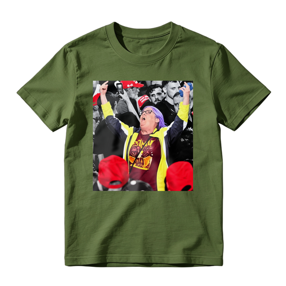 Energetic Crowd Cheering Scene Graphic T-Shirt Unisex Casual Statement Tee