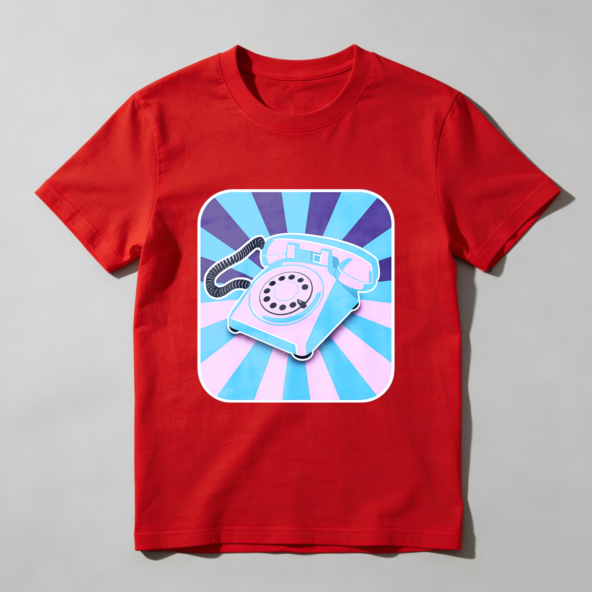 Retro Telephone Graphic T Shirt Made In Usa Vintage Phone Design Unisex Casual Wear