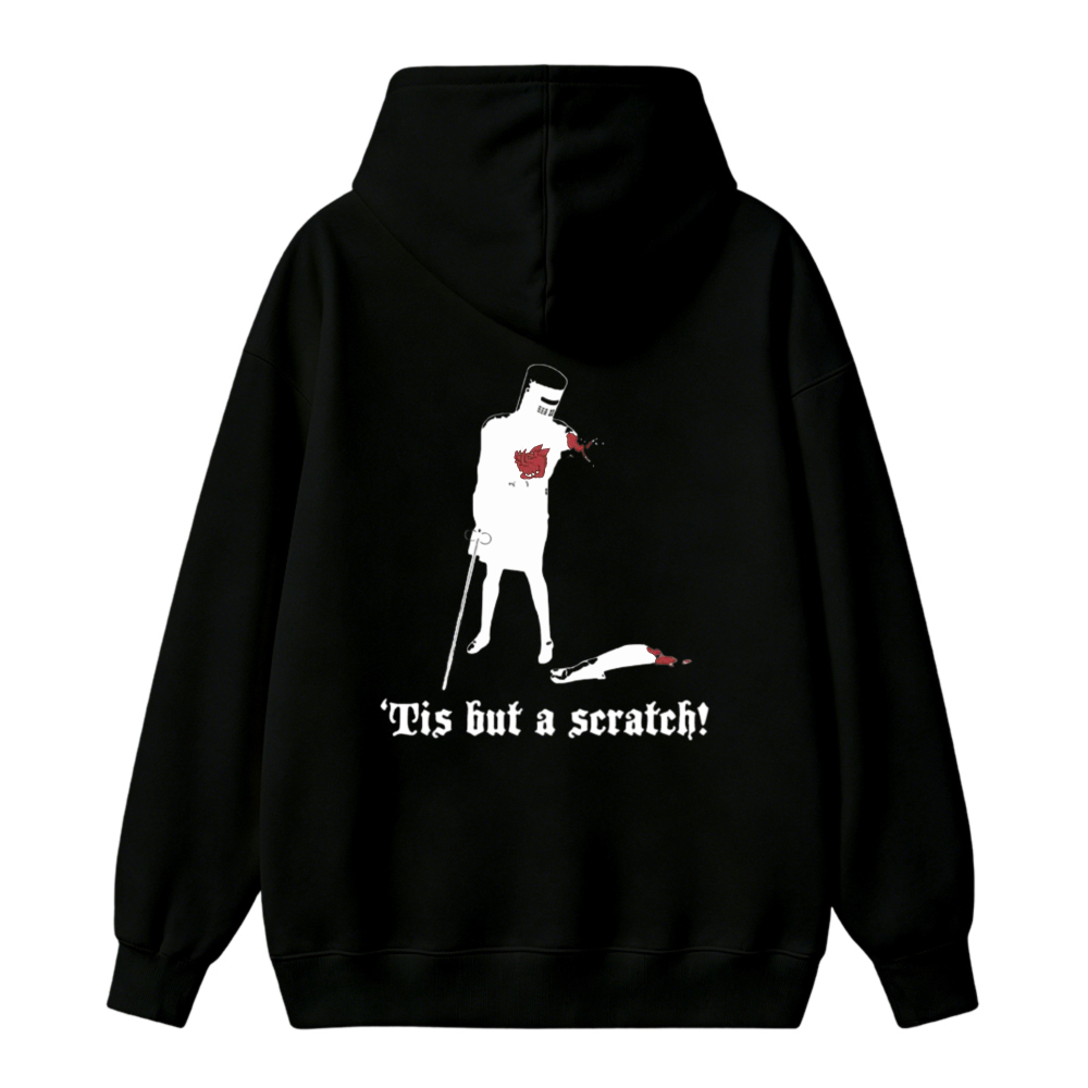 Tis But A Scratch Knight Sword Fight Quote Graphic Unisex Classic Hoodie