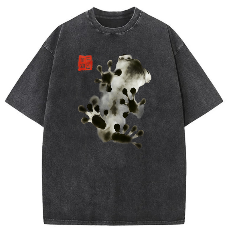 Ink Blot Art With Red Seal tshirt 100% cotton
