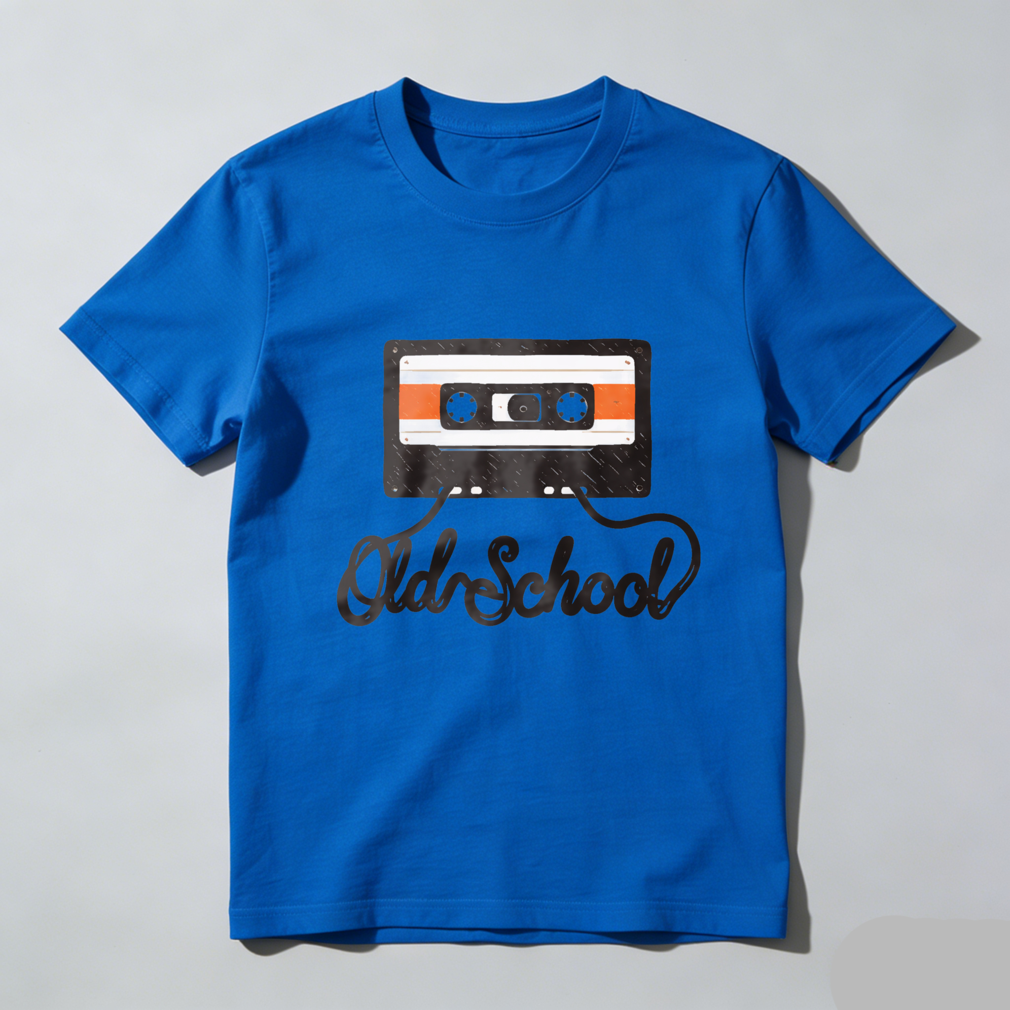 TEECURENTOld School Cassette Tape Retro Music T Shirt Vintage Style Unisex Black Tee-TeeCurent