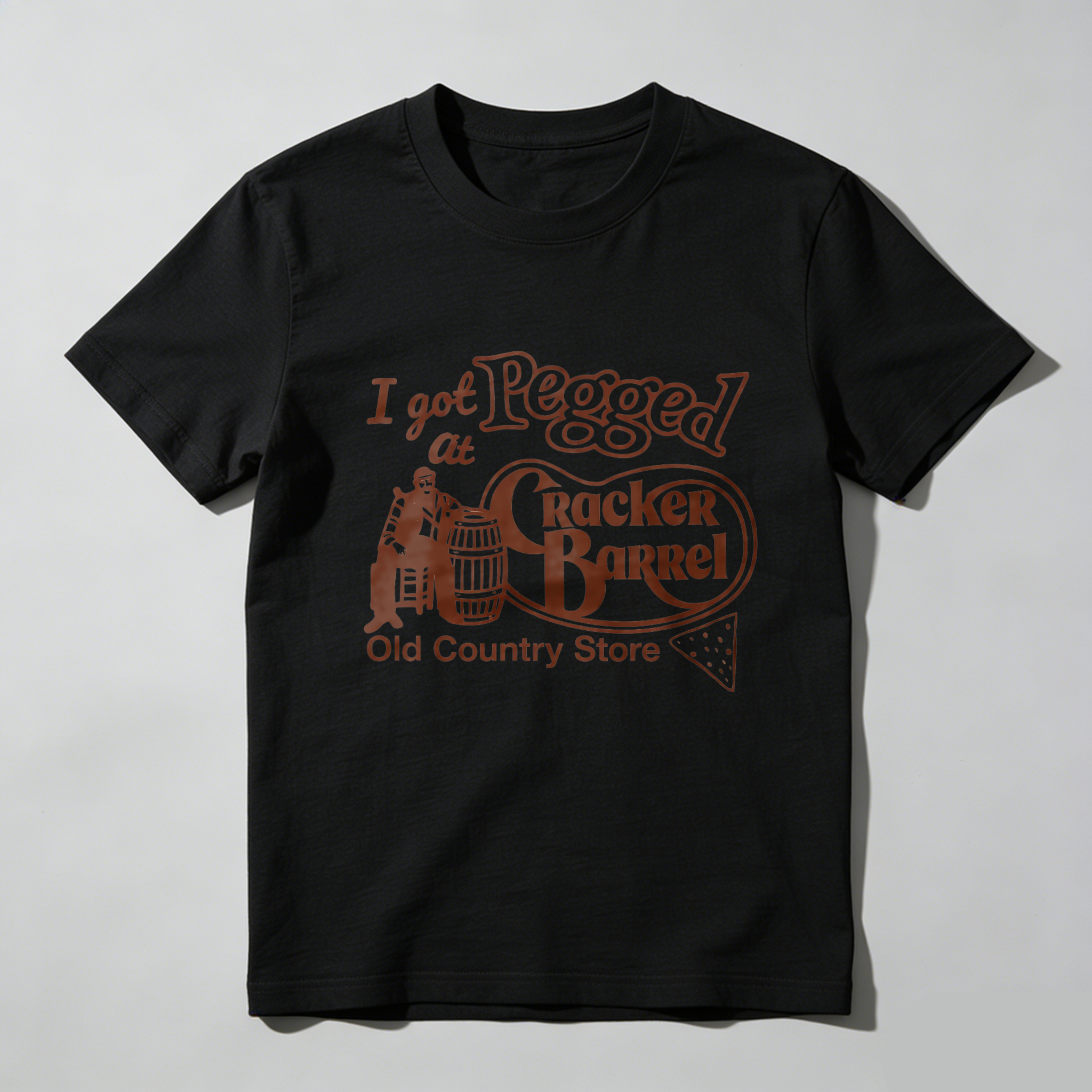 TEECURENTI Got Pegged At Cracker Barrel Old Country Store T Shirt-TeeCurent