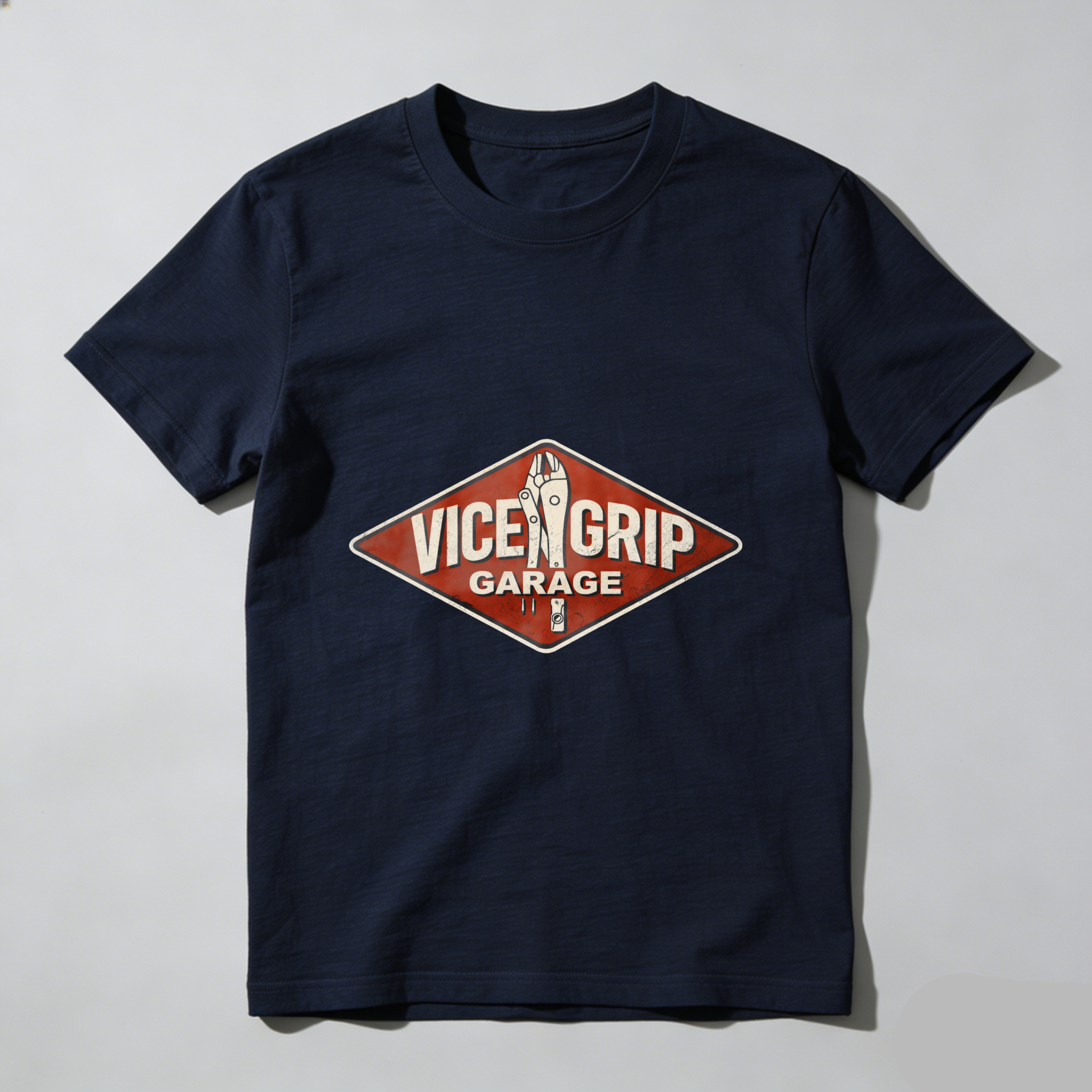 Vice Grip Garage T Shirt Classic Black Men's Crewneck Tee With Diamond Logo Design For Mechanics And Automotive Enthusiasts