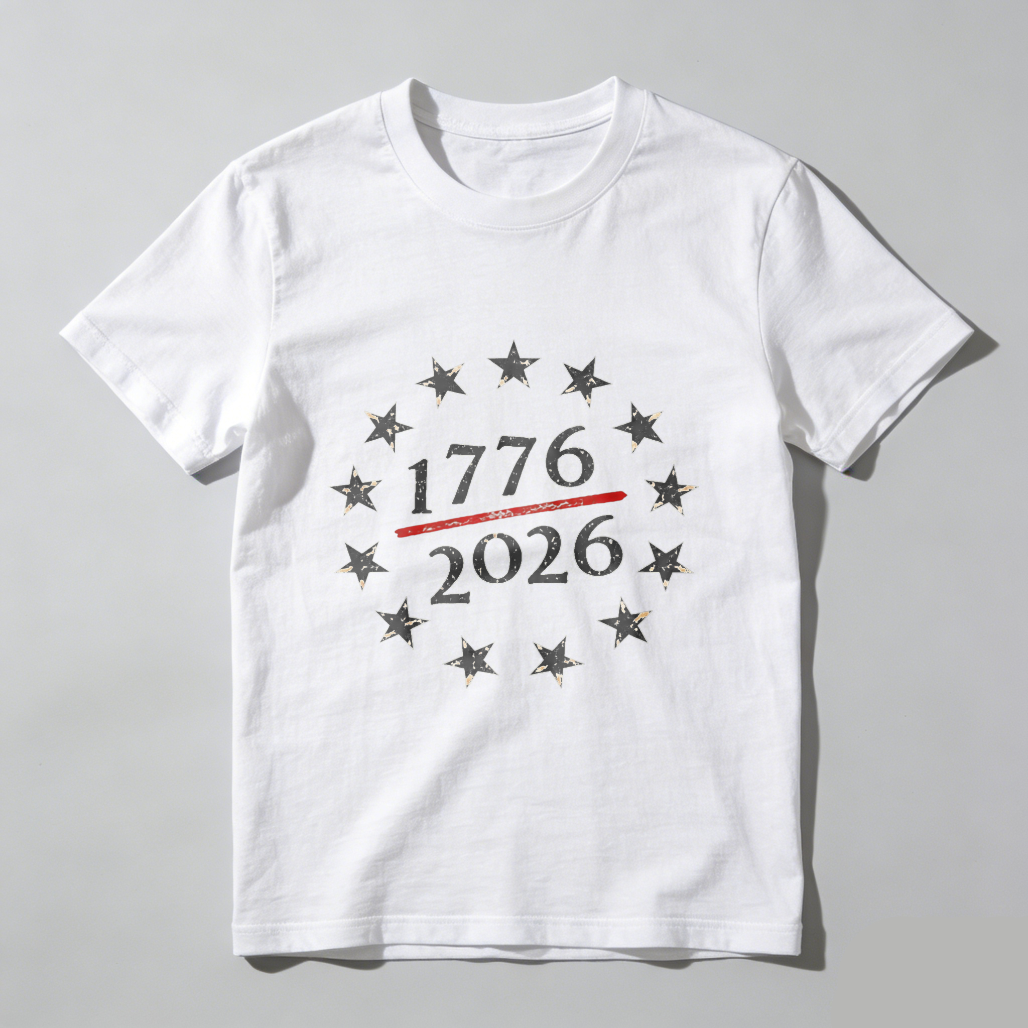 1776 To 2026 Independence Day American Flag Stars T-Shirt Celebration Patriotic Apparel