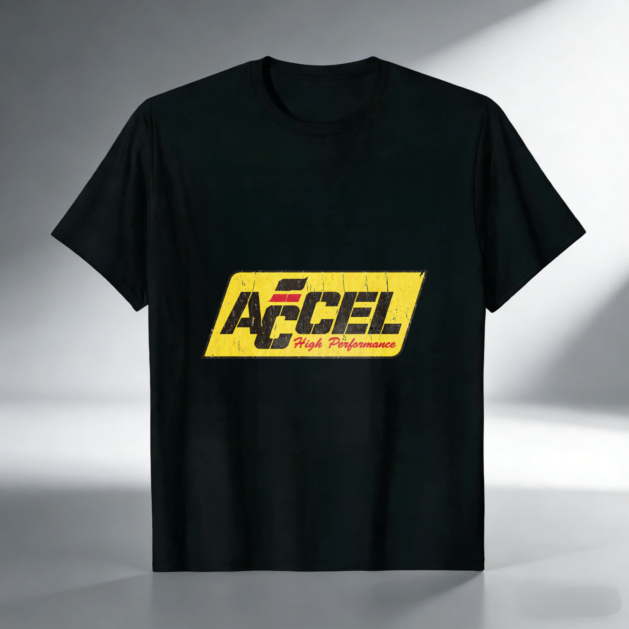Accel High Performance Logo T Shirt Black Men Women Casual Wear Sport Style Graphic Tee