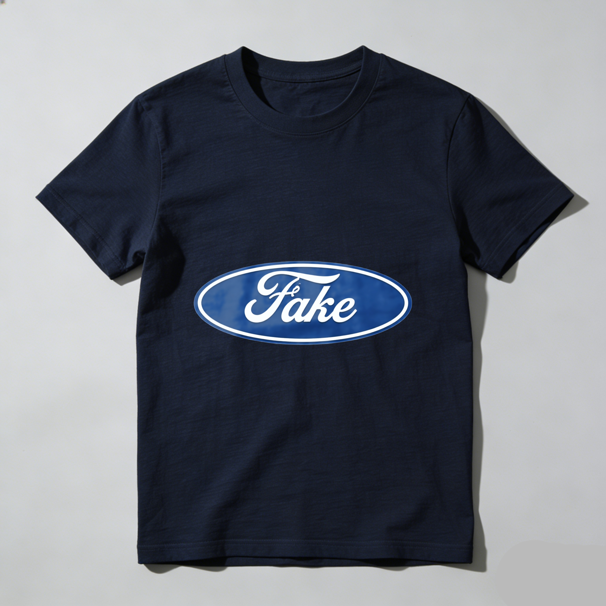 Fake Ford Logo T Shirt Black Men Women Unisex Casual Tee Top Fashion Statement Clothing