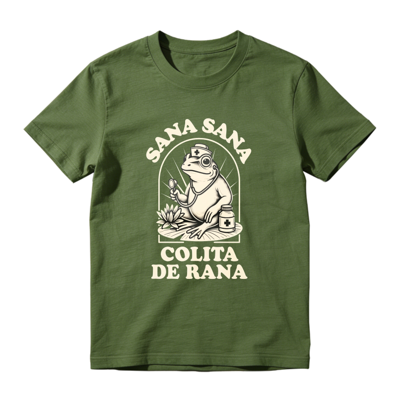 Frog Doctor With Medicine Jar And Lily Pad Sana Sana Colita De Rana Unisex Classic T-shirt