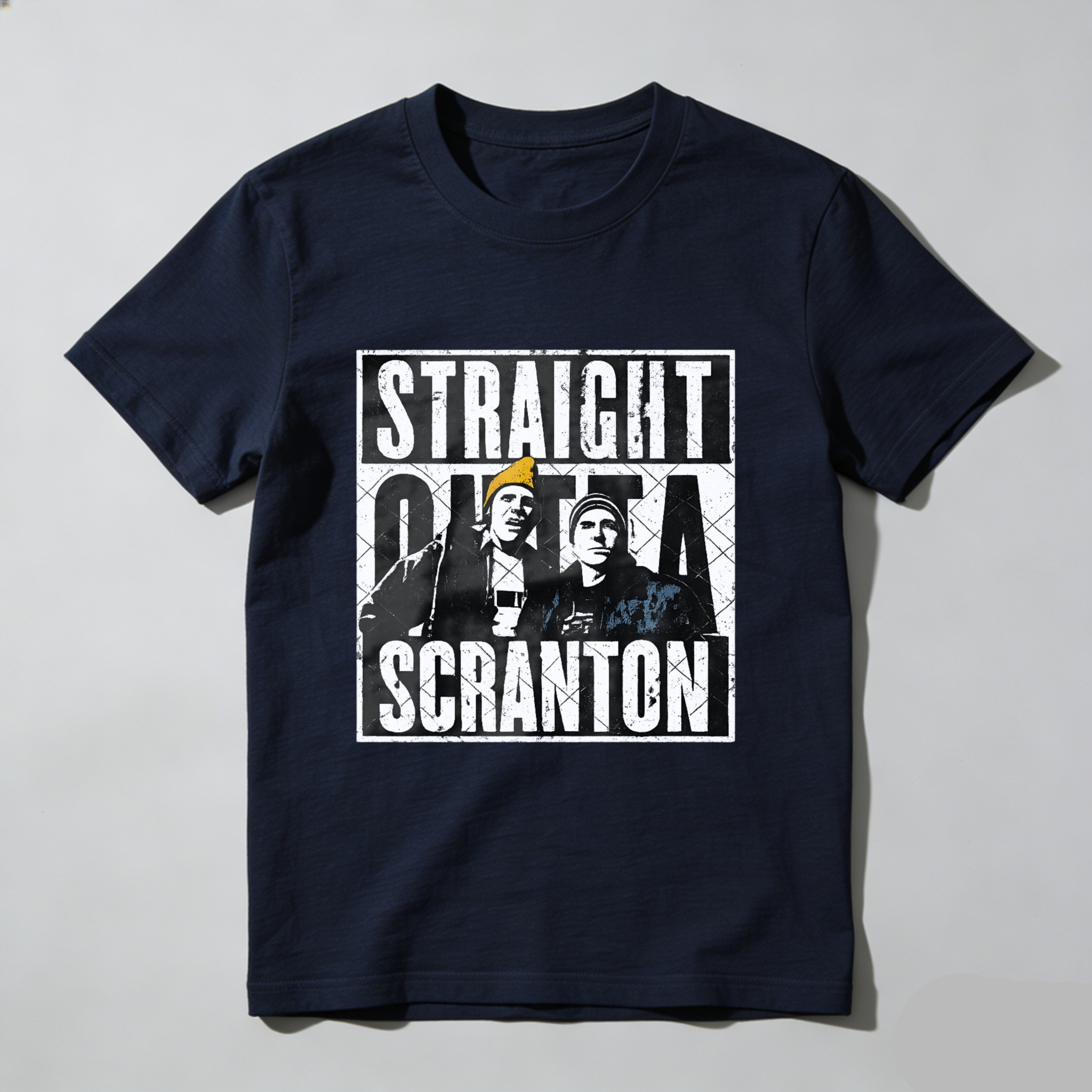 TEECURENT Straight Outta Scranton The Office T Shirt Men Women Unisex Black Comedy Drama TV Show Fan Gift Apparel