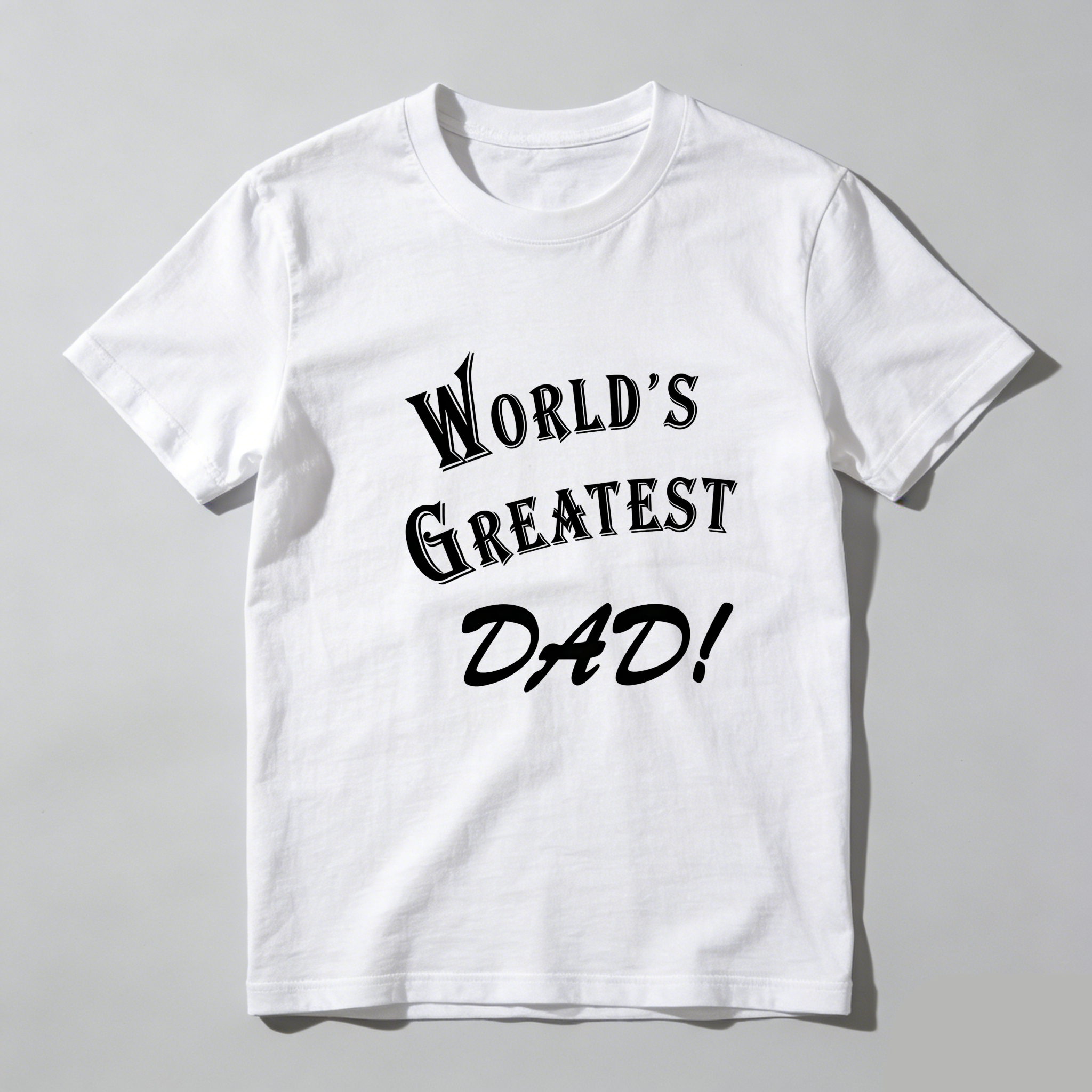 TEECURENT Worlds Greatest Dad Pure Cotton Short Sleeve T Shirt-TeeCurent