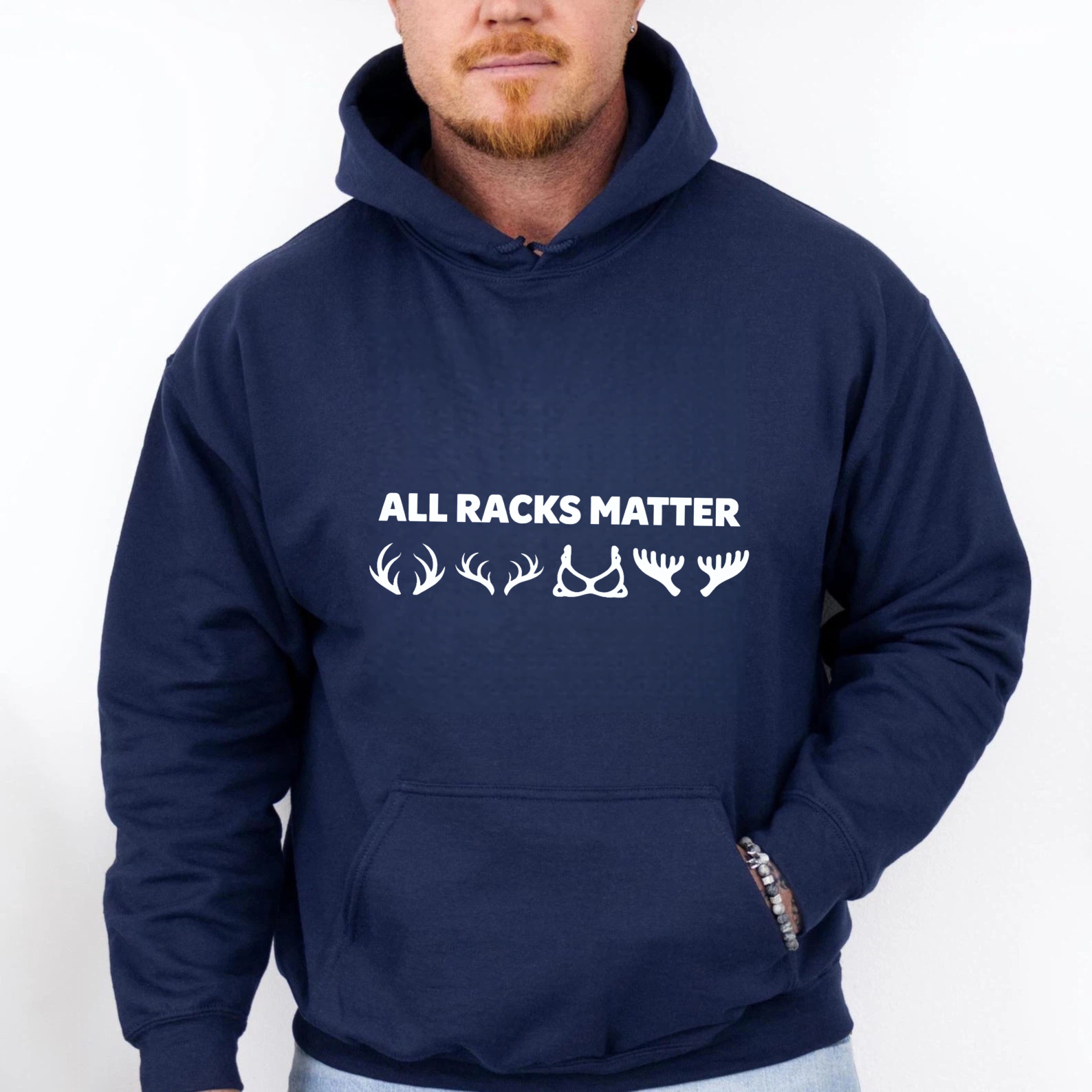 TEECURENT Gildan All Racks Matter Hoodie For Deer Hunting And Wildlife Enthusiasts With Antler Design