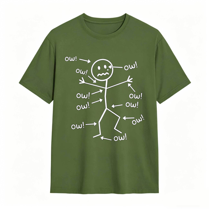 Owl Stick Figure With Arrows And Text Unisex Classic T-shirt