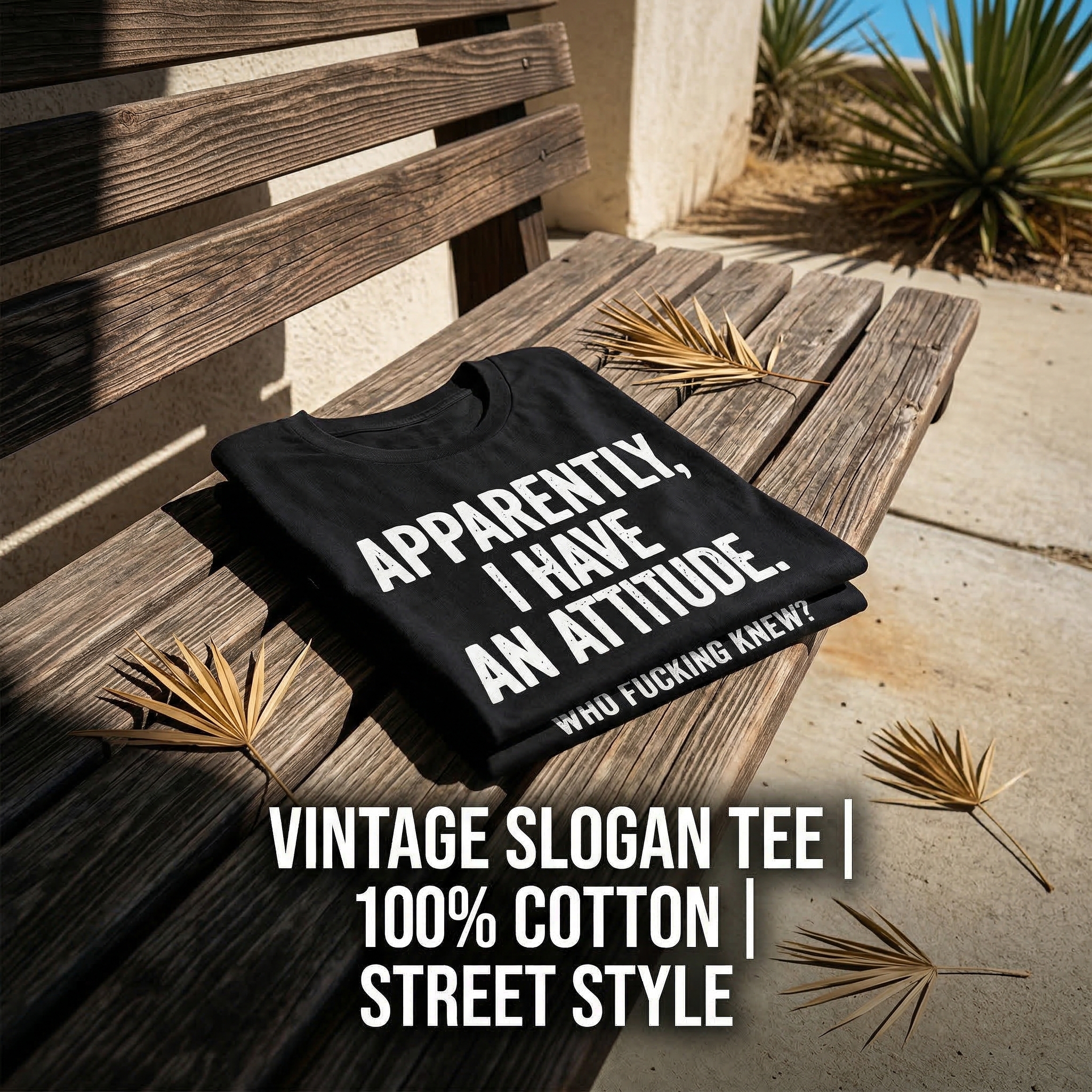 TEECURENT Apparently I Have An Attitude Who Fucking Knew Pure Cotton Short Sleeve T Shirt