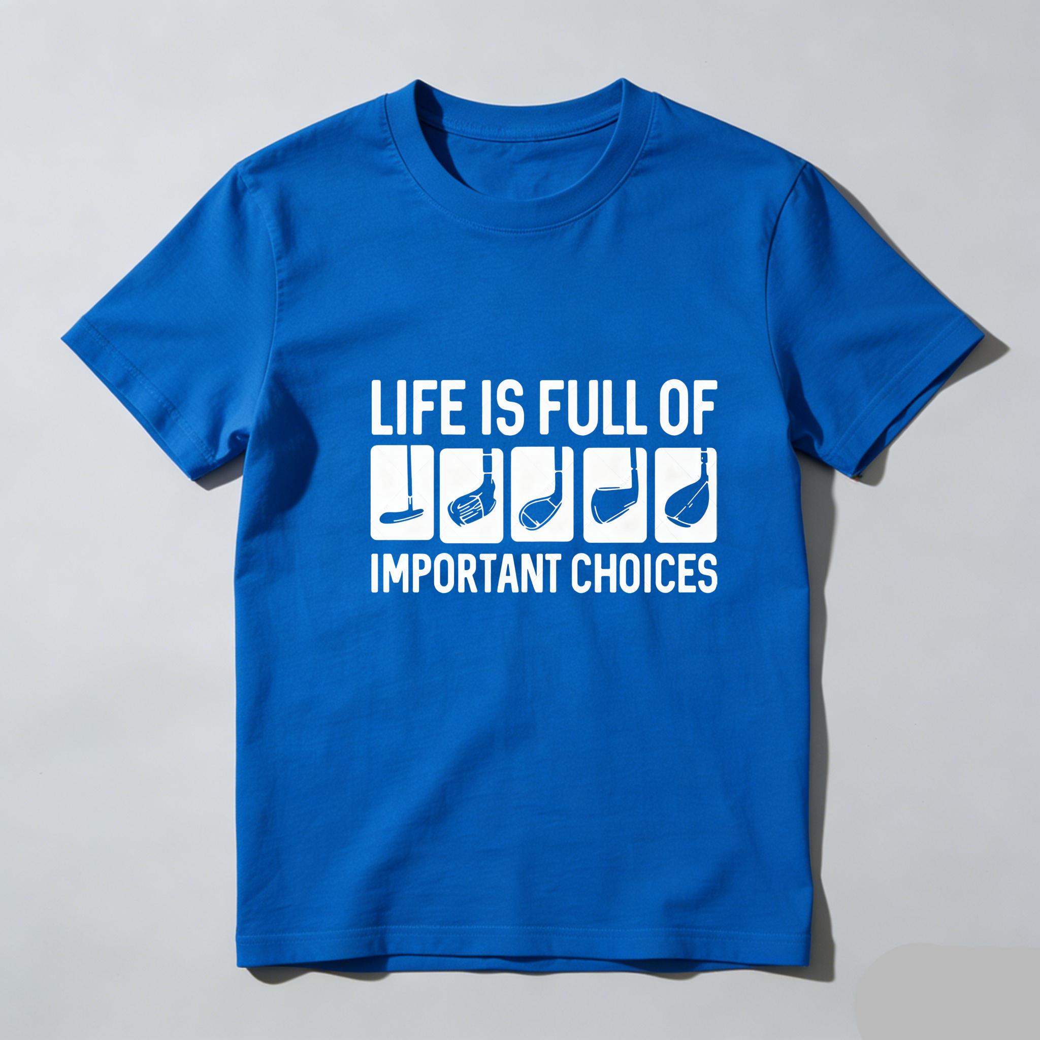TEECURENT Life Is Full Of Important Choices Pure Cotton Short Sleeve T Shirt-TeeCurent