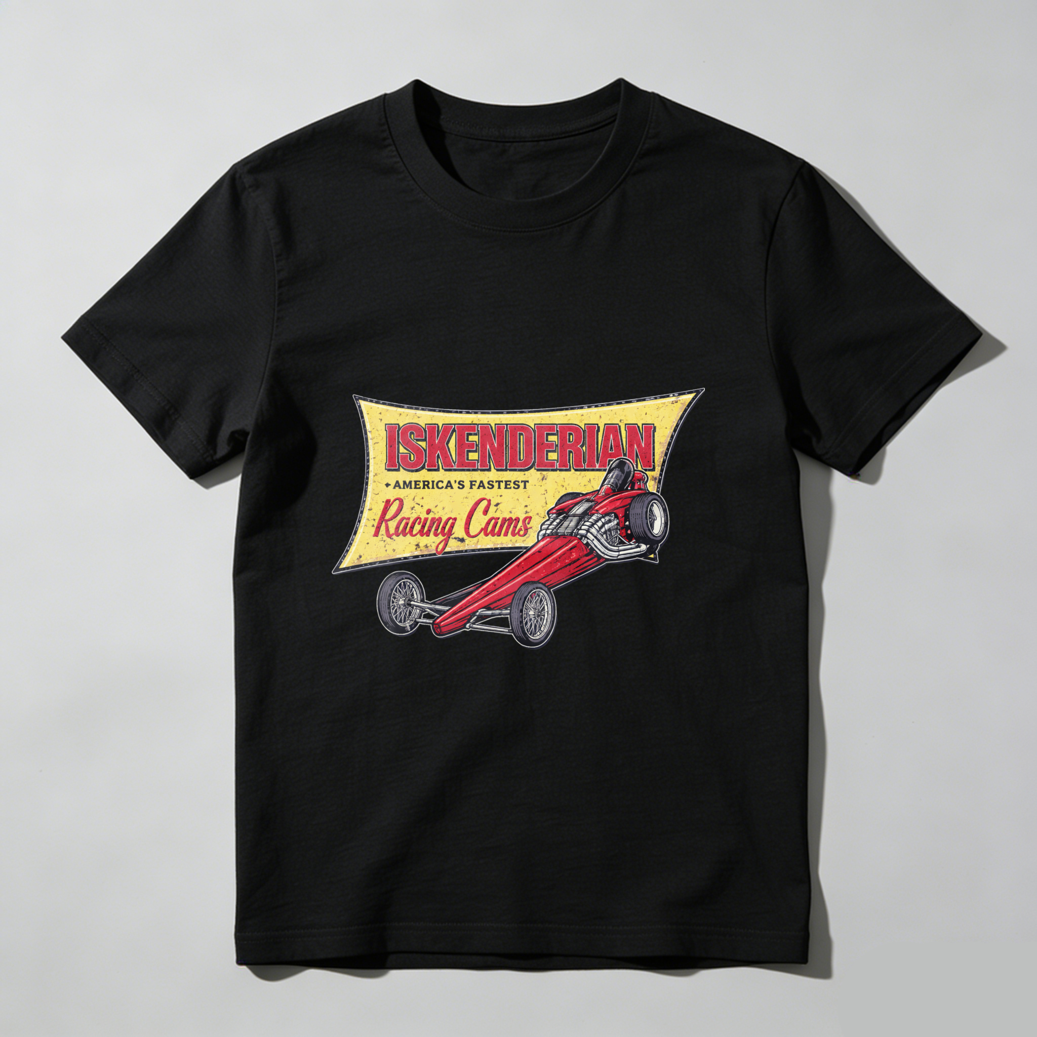 Iskenderian Racing Cams America S Fastest Vintage Hot Rod T Shirt Black