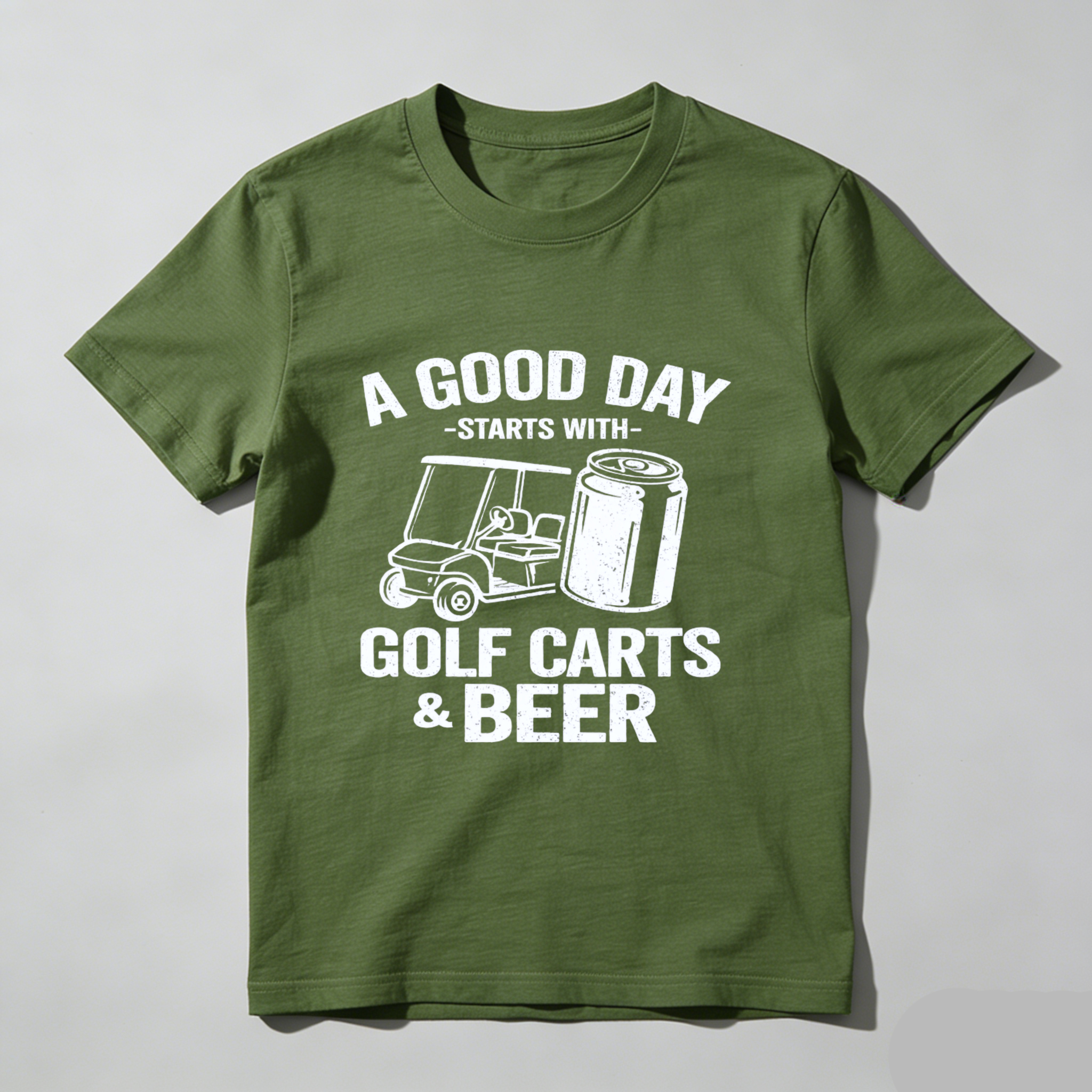 A Good Day Starts With Golf Carts And Beer T-Shirt