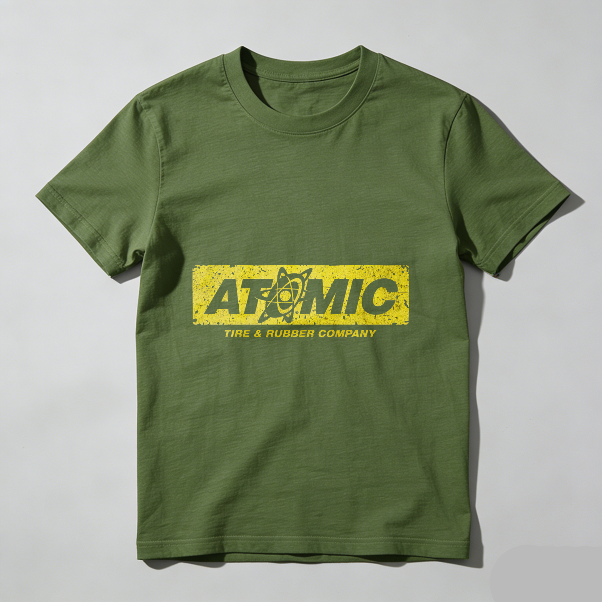 Atomic Tire And Rubber Company Logo T Shirt Black Men Women Unisex Casual Wear