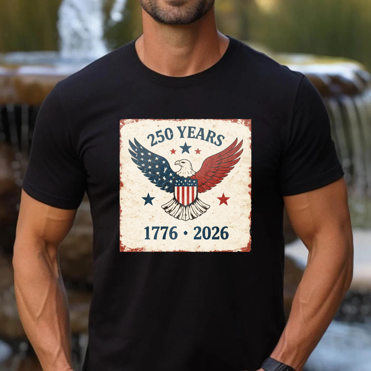 250 Years America Independence Day 1776 2026 Eagle Patriotic T Shirt
