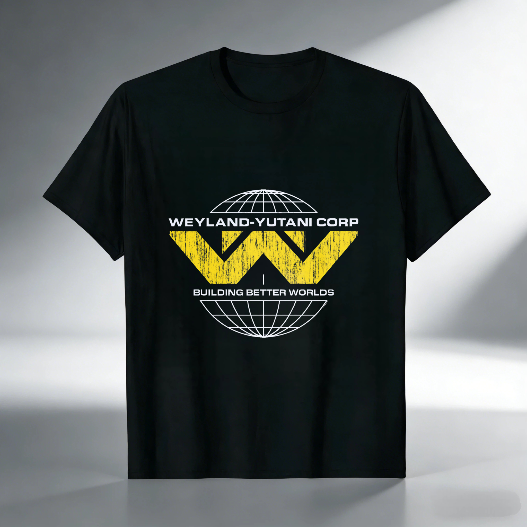 TEECURENT Weyland Yutani Corp Building Better Worlds T Shirt Alien Movie Logo Black Men Women Unisex Casual Tee Top