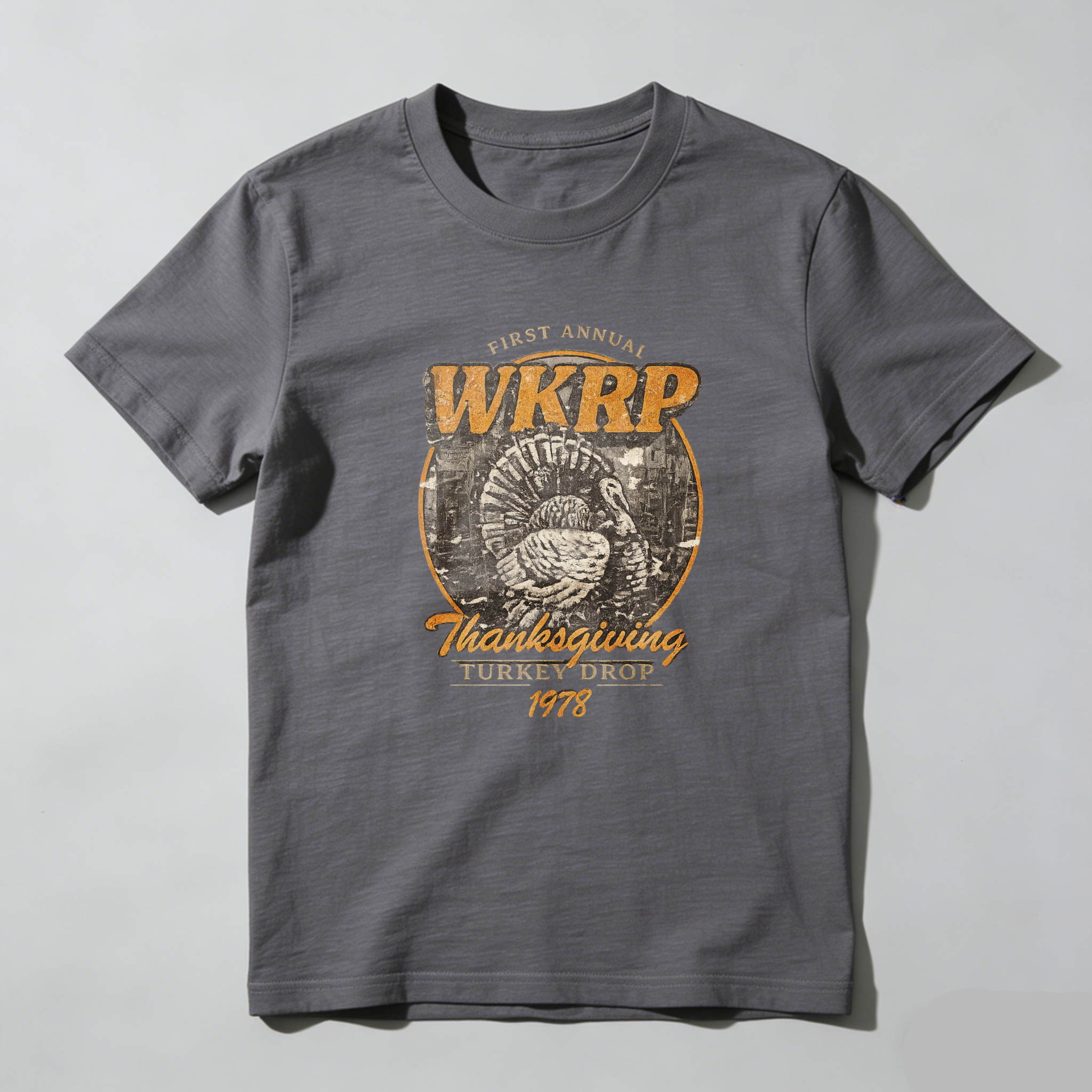 TEECURENT First Annual Wkrp Thanksgiving Turkey Drop 1978 T Shirt