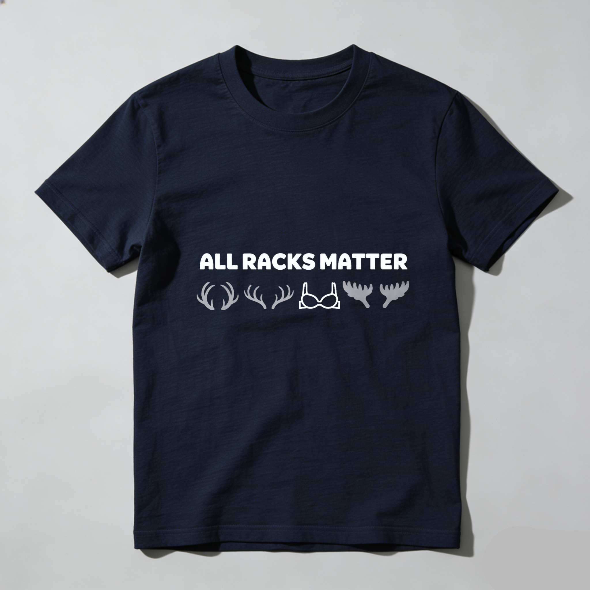 TEECURENT All Racks Matter T Shirt With Deer Antlers And Bra Graphic For Men Women And Unisex Apparel-TeeCurent
