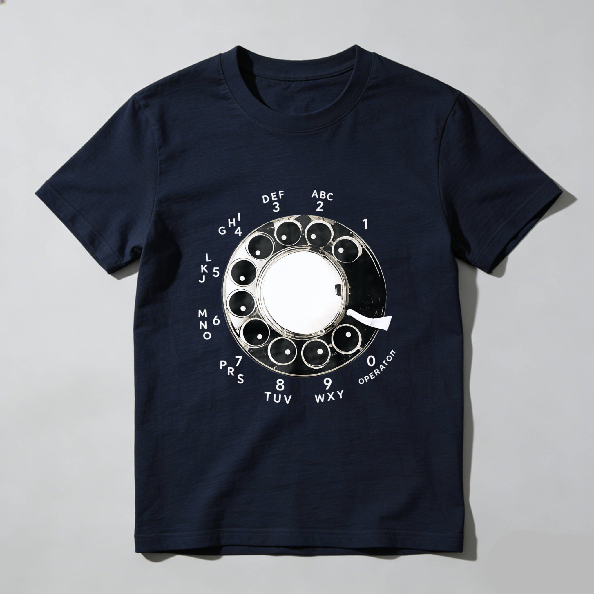 Retro Rotary Dial Phone T-Shirt Vintage Telephone Design Made In Usa Unisex Black Shirt Classic Communication Theme Graphic Tee
