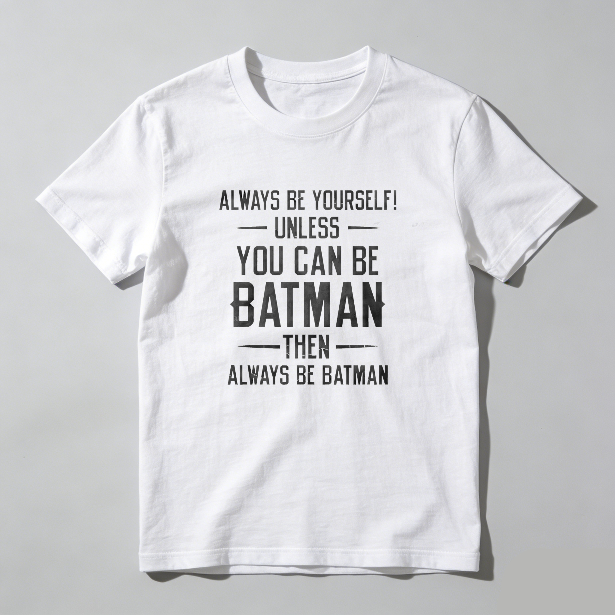 TEECURENT Always Be Yourself Unless You Can Be Batman Then Always Be Batman Pure Cotton Short Sleeve T Shirt-TeeCurent