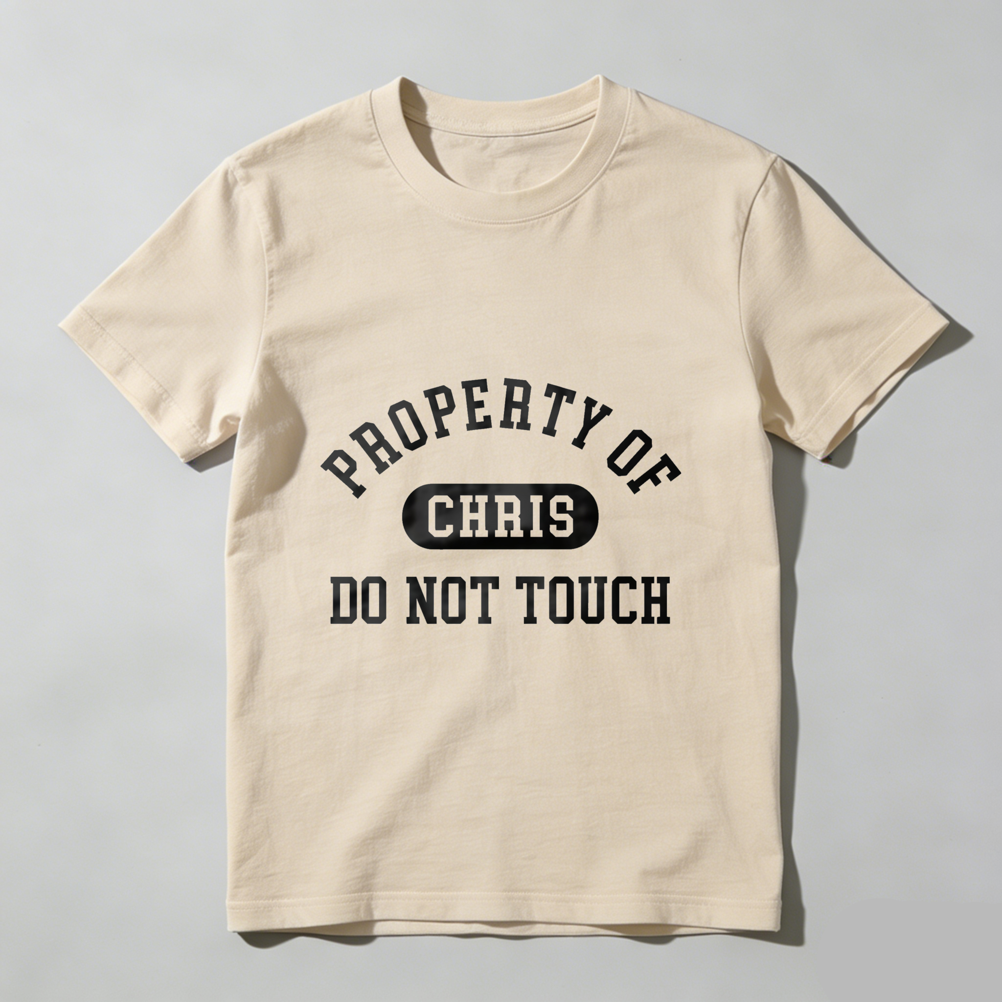 TEECURENT T-SHIRT  Property Of Chris Do Not Touch