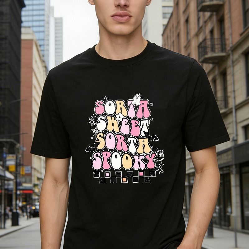 Sorta Sweet Sorta Spooky Halloween Ghost Candy Retro Unisex Classic T-shirt