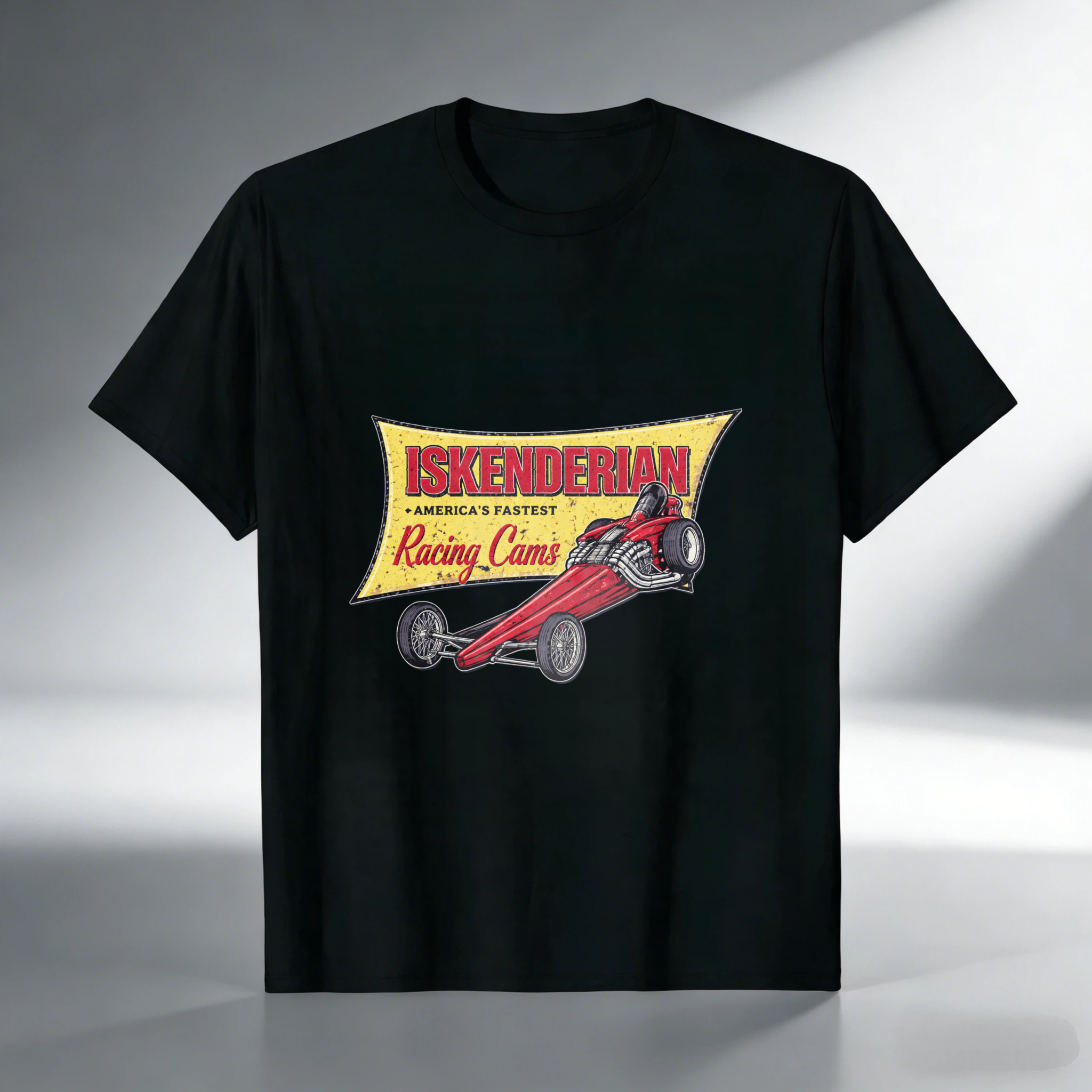 Iskenderian Racing Cams America S Fastest Vintage Hot Rod T Shirt Black