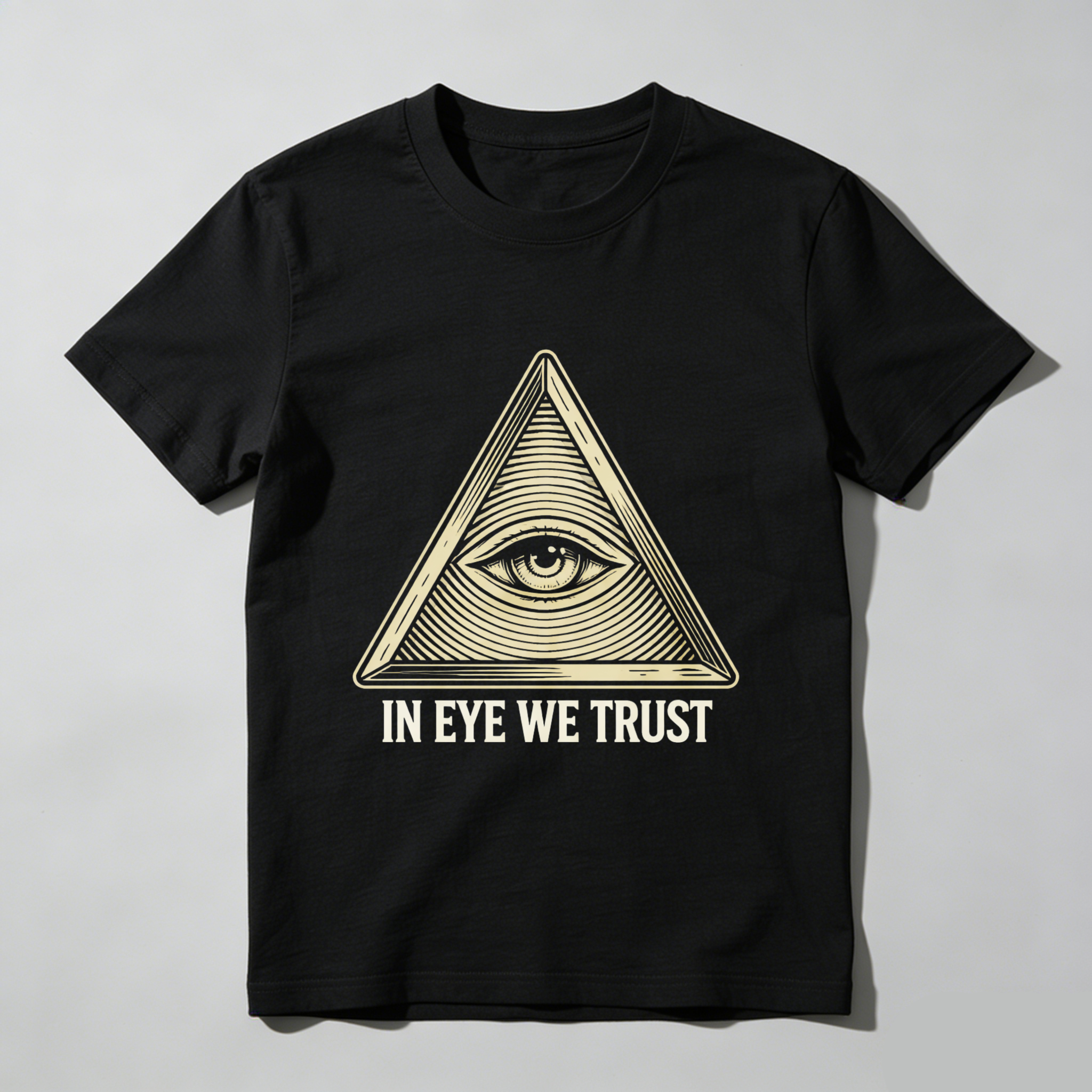 TEECURENT  All Seeing Eye Pyramid Symbol In Eye We Trust TEECURENT