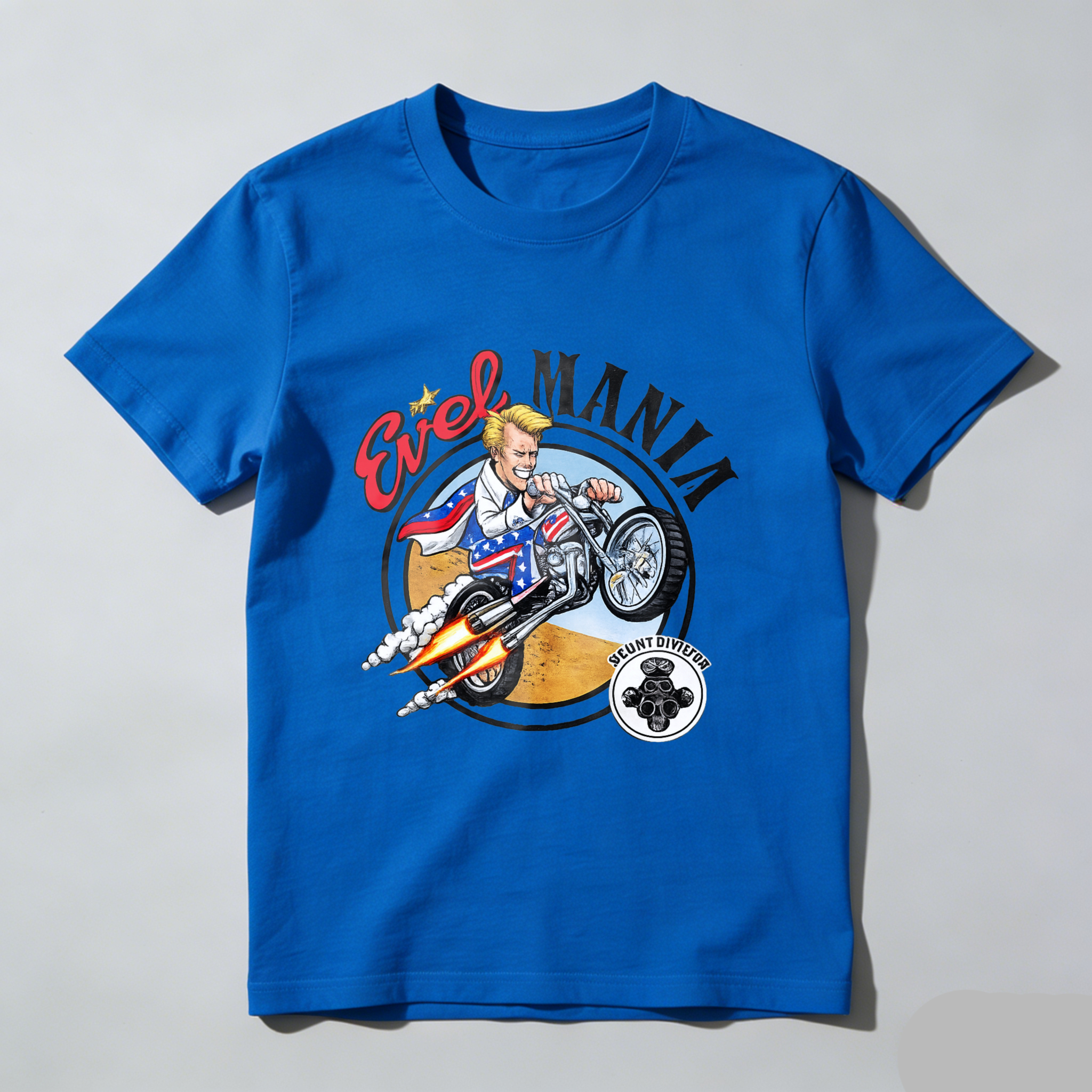 Evel Knievel Stunt Motorcycle Rider Graphic T-Shirt Made In Usa