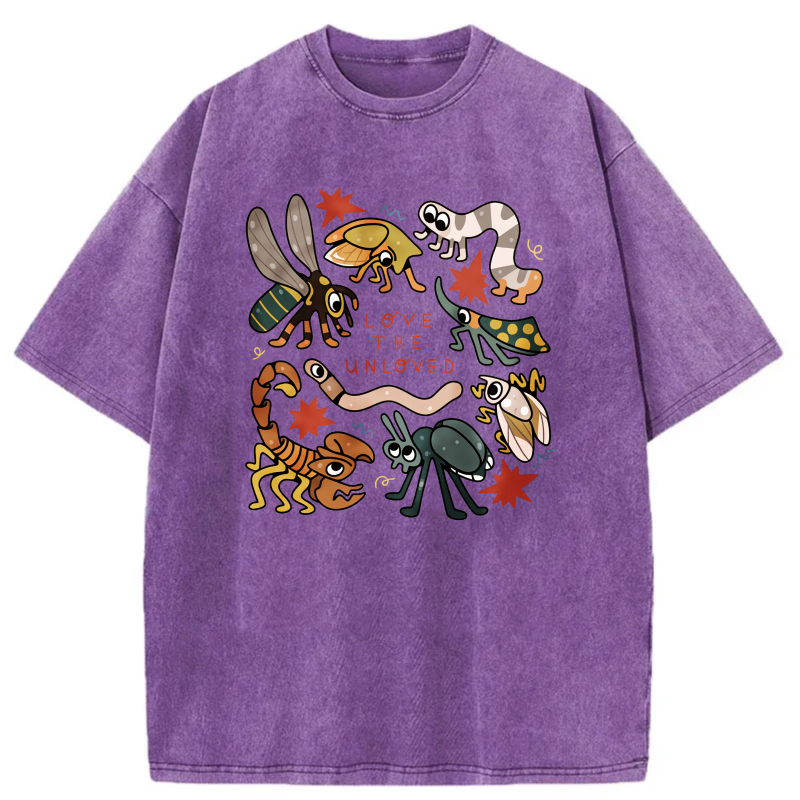 Love The Unloved Insects Pattern tshirt 100% cotton