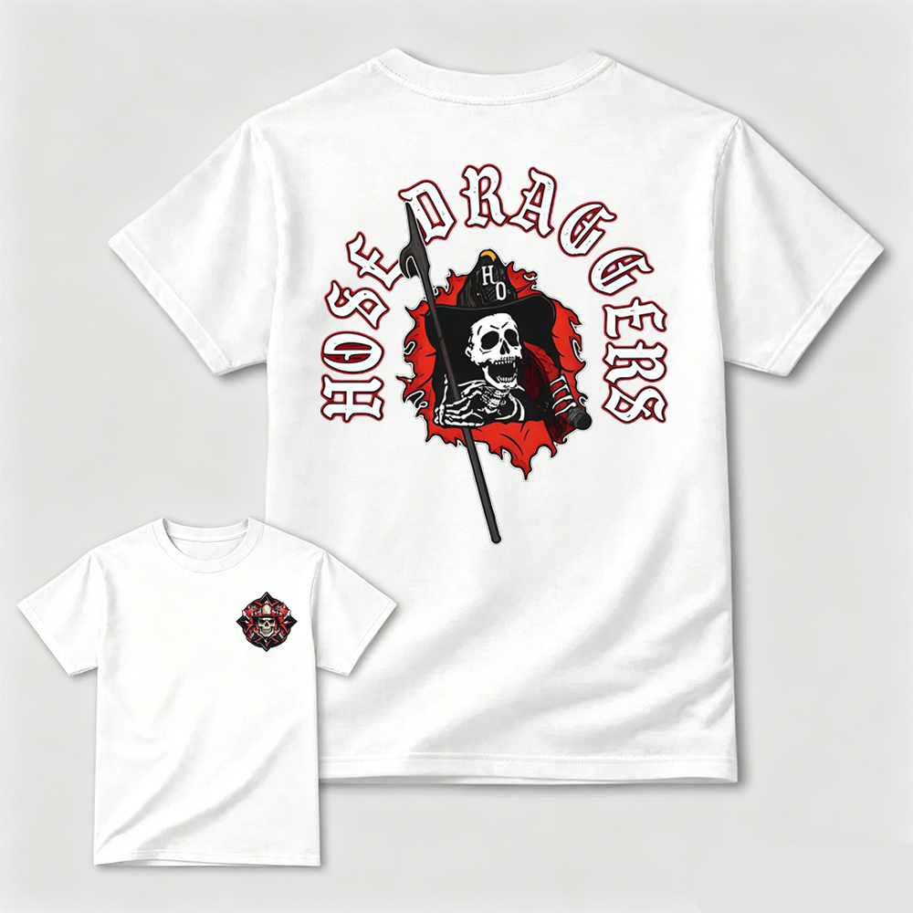 Hose Draggers Firefighter Skull T-Shirt