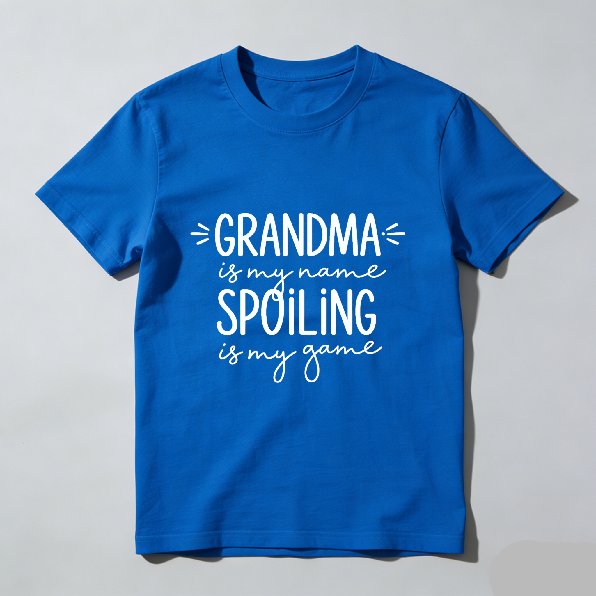 TEECURENT Grandma Is My Name Spoiling Is My Game T Shirt For Grandmother Gift Funny Grandparent Shirt Women Men Casual Top WOMEN