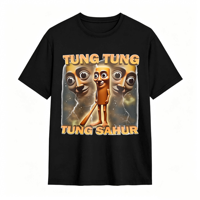 100% Cotton Tung Tung Tung Sahur Graphic Tee
