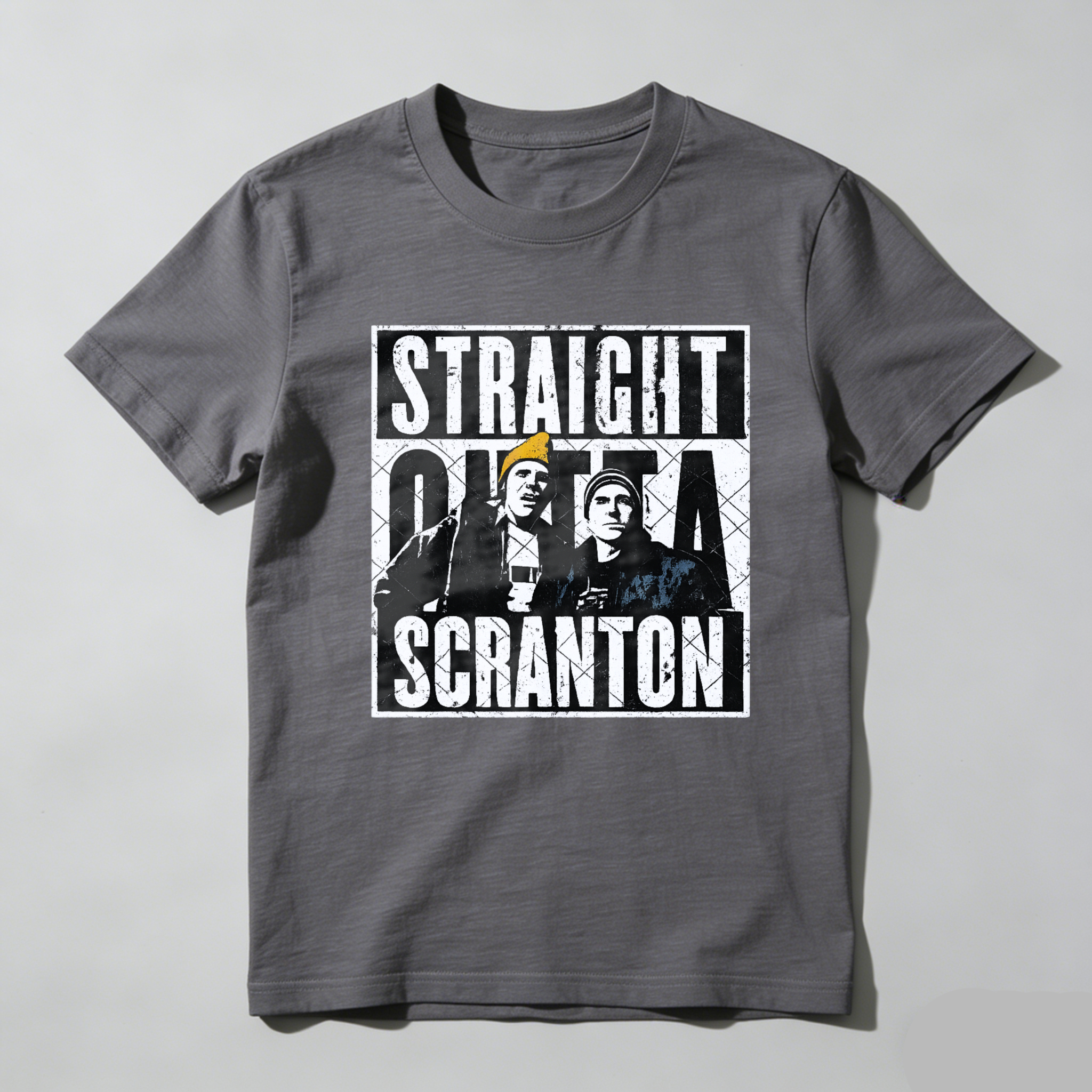 TEECURENT Straight Outta Scranton The Office T Shirt Men Women Unisex Black Comedy Drama TV Show Fan Gift Apparel