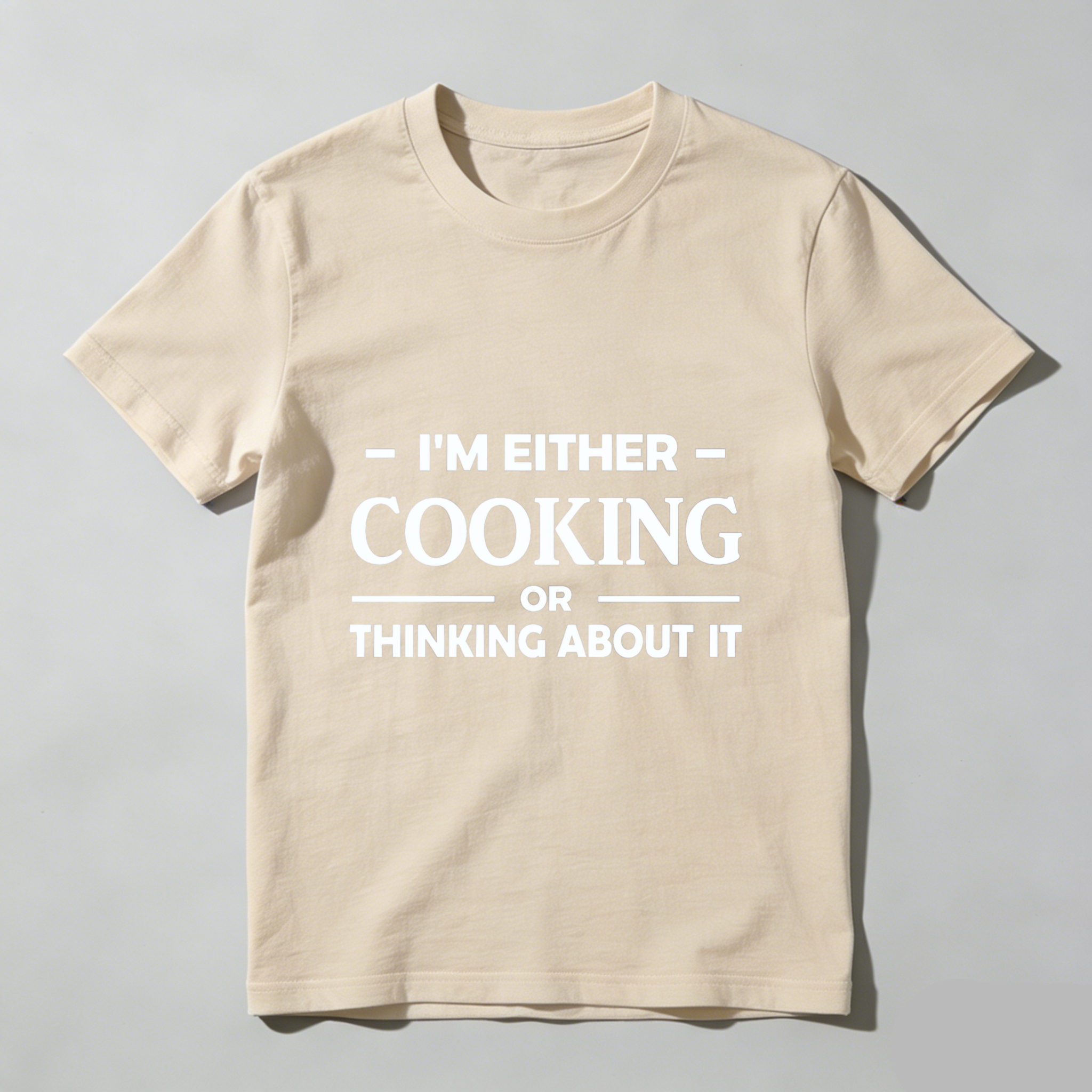 TEECURENT I M Either Cooking Or Thinking About It T Shirt For Cooking Lovers And Food Enthusiasts WOMEN
