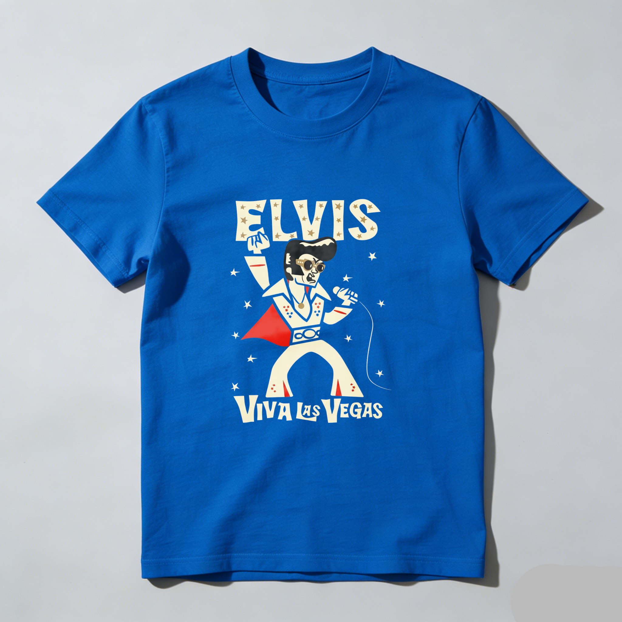 Casual Style, Men's T-Shirt,Viva Las Vegas Graphic, Summer Wear, Gift For Music Lovers