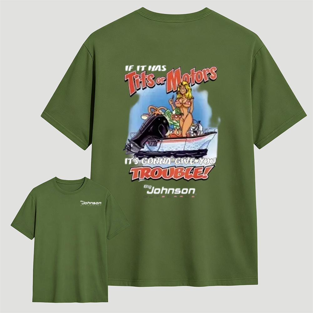 Basic Soft Retro Funny Boating Graphic T-Shirt