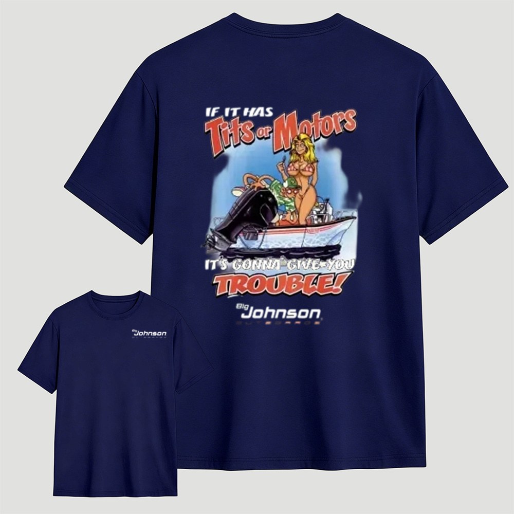 Basic Soft Retro Funny Boating Graphic T-Shirt